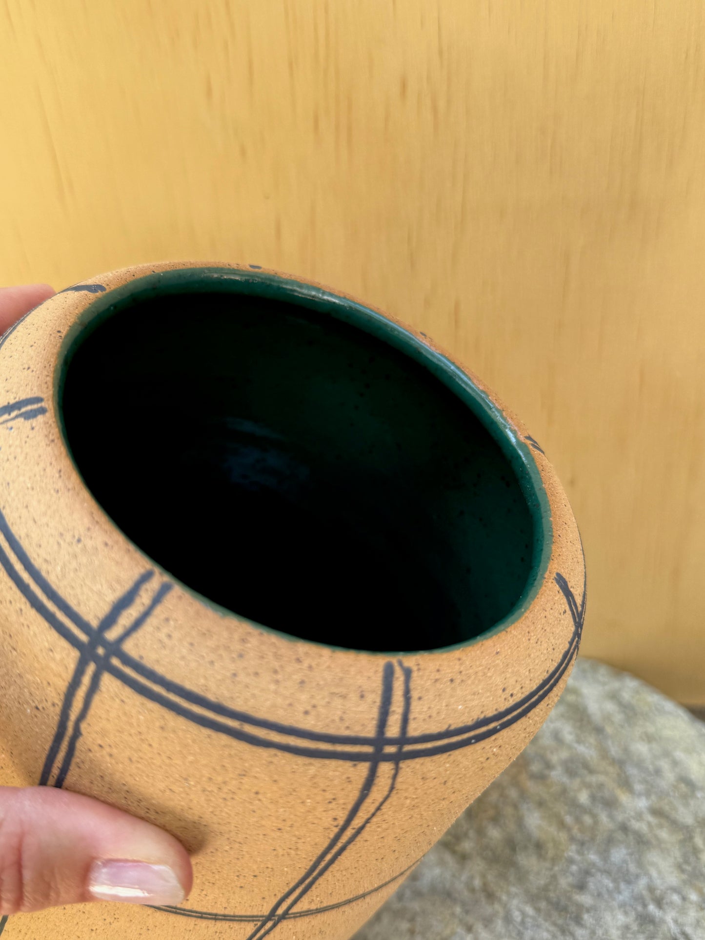Plaid Ceramic Vase