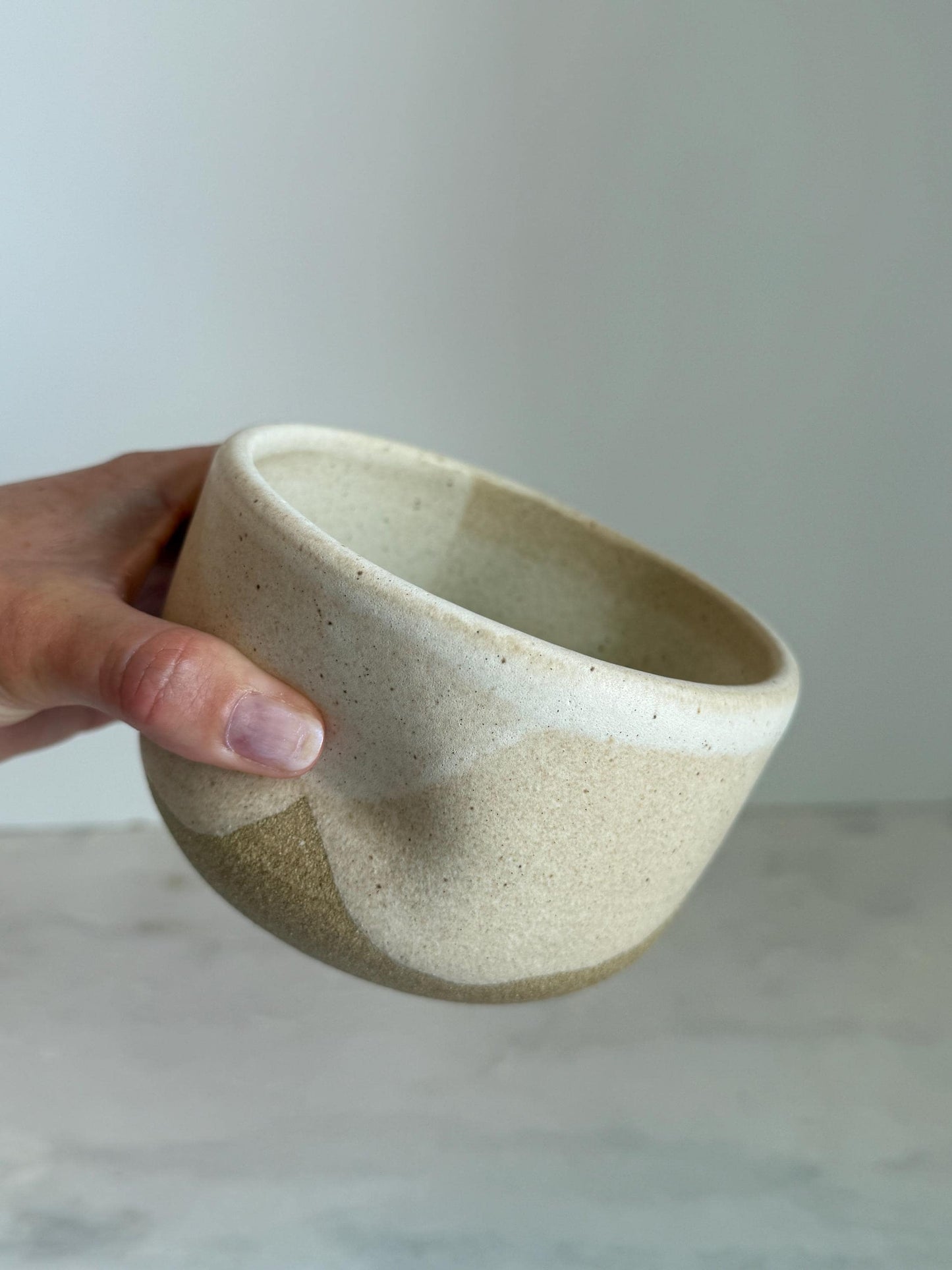 Dimple Bowl / Oatmeal Glaze