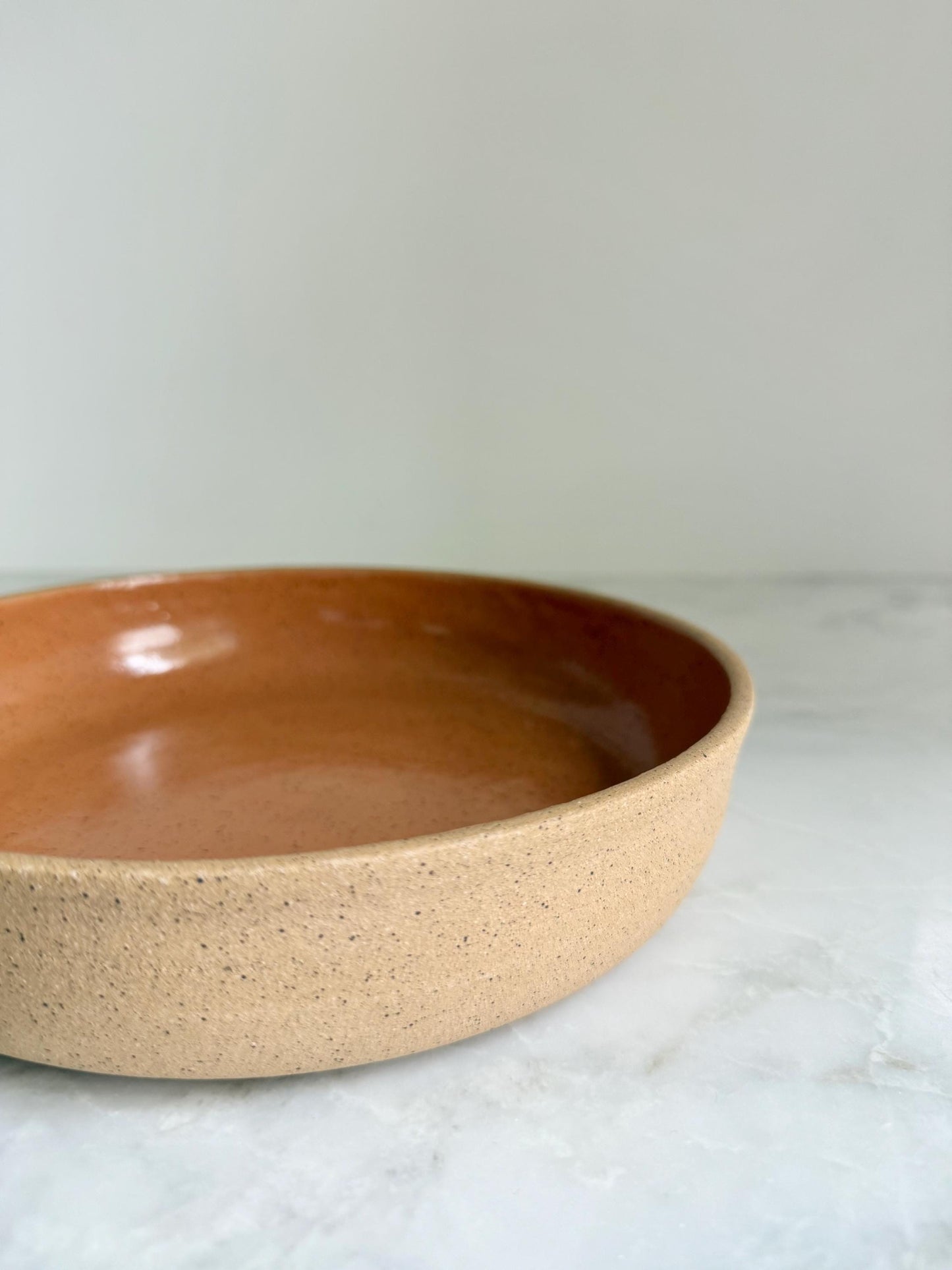 Handmade Ceramic Blate / Pasta Bowl / Toasted Orange