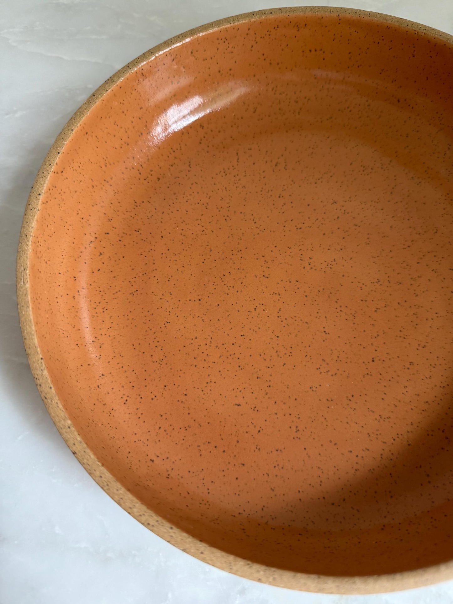 Handmade Ceramic Blate / Pasta Bowl / Toasted Orange