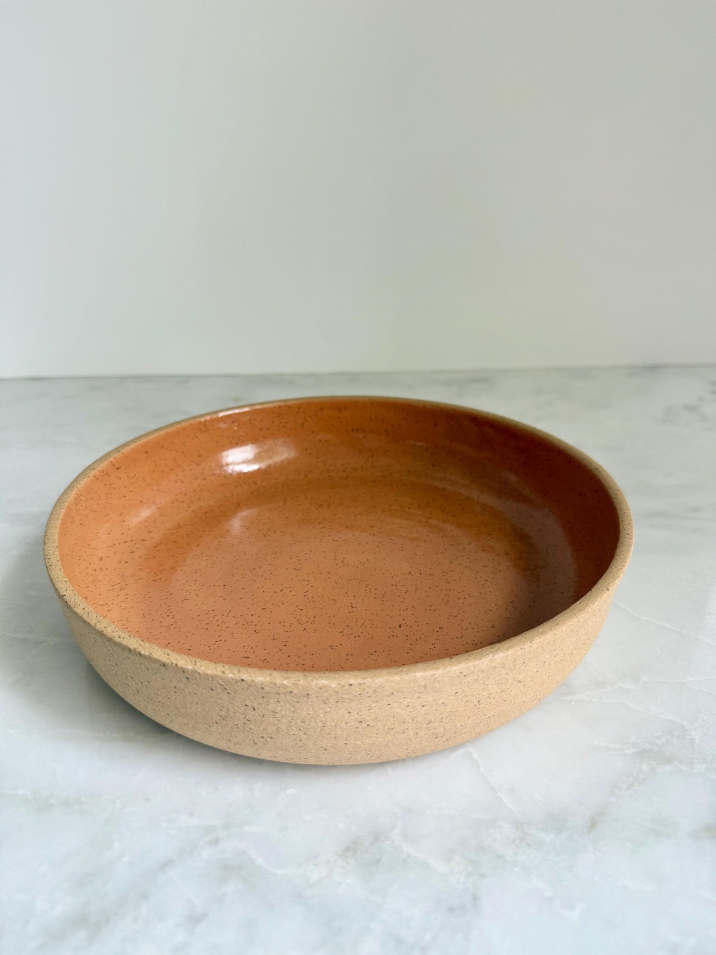 Handmade Ceramic Blate / Pasta Bowl / Toasted Orange