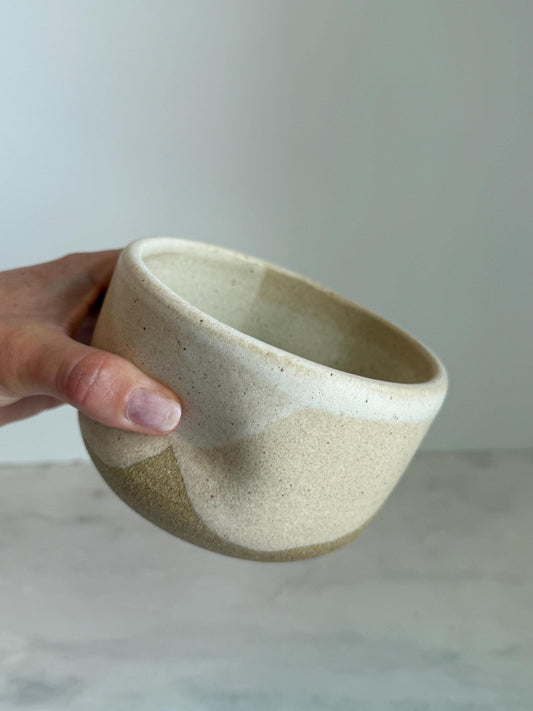 Dimple Bowl / Oatmeal Glaze