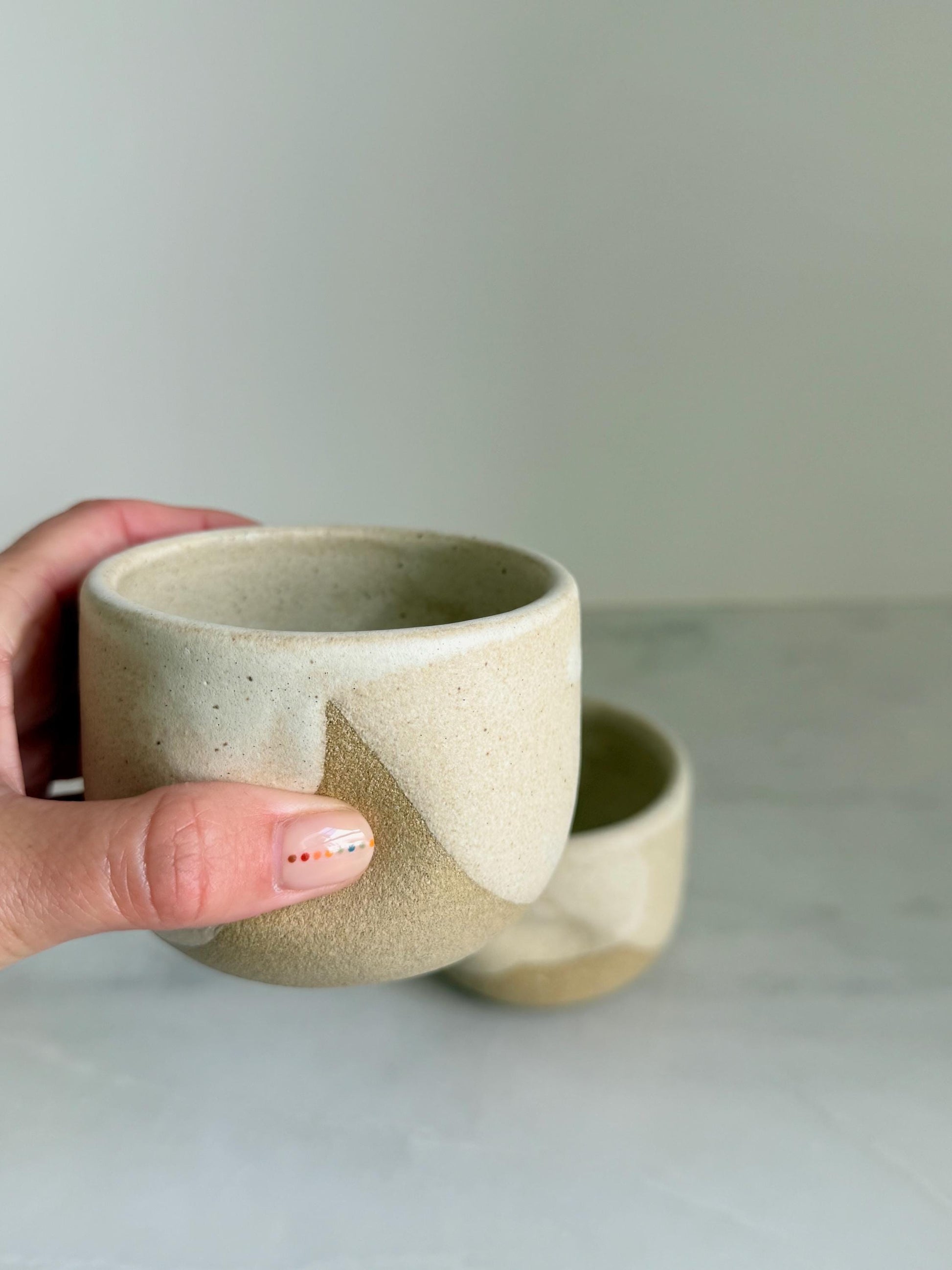 Small Ceramic Dimple Cup / Set of 2