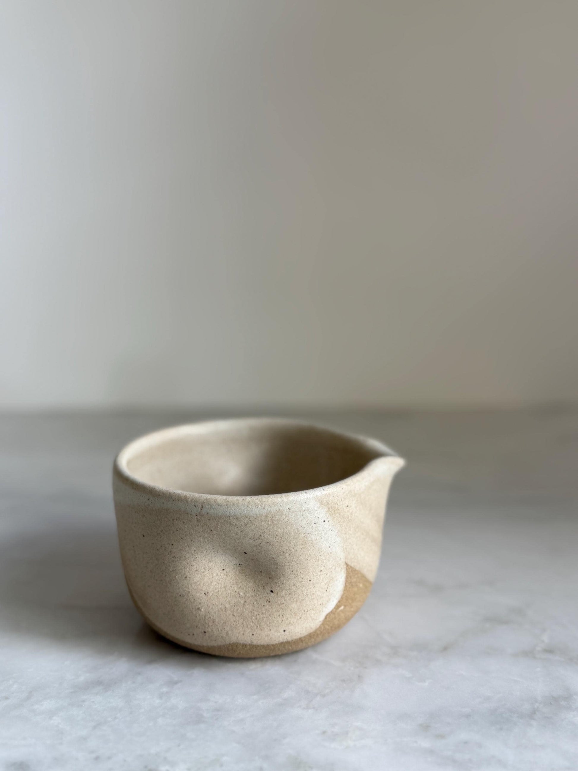 Handmade Ceramic Matcha Bowl / Oatmeal