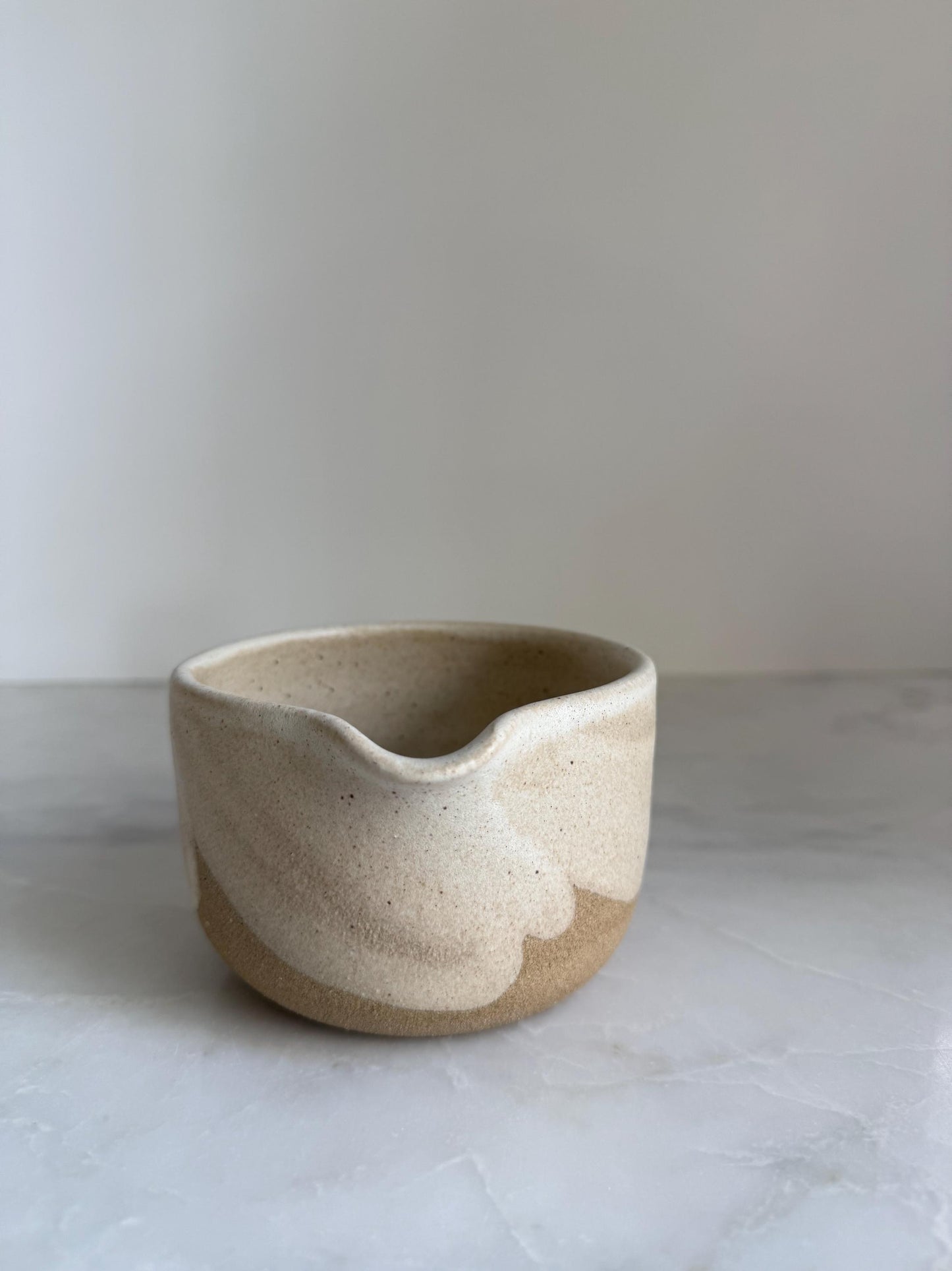 Handmade Ceramic Matcha Bowl / Oatmeal
