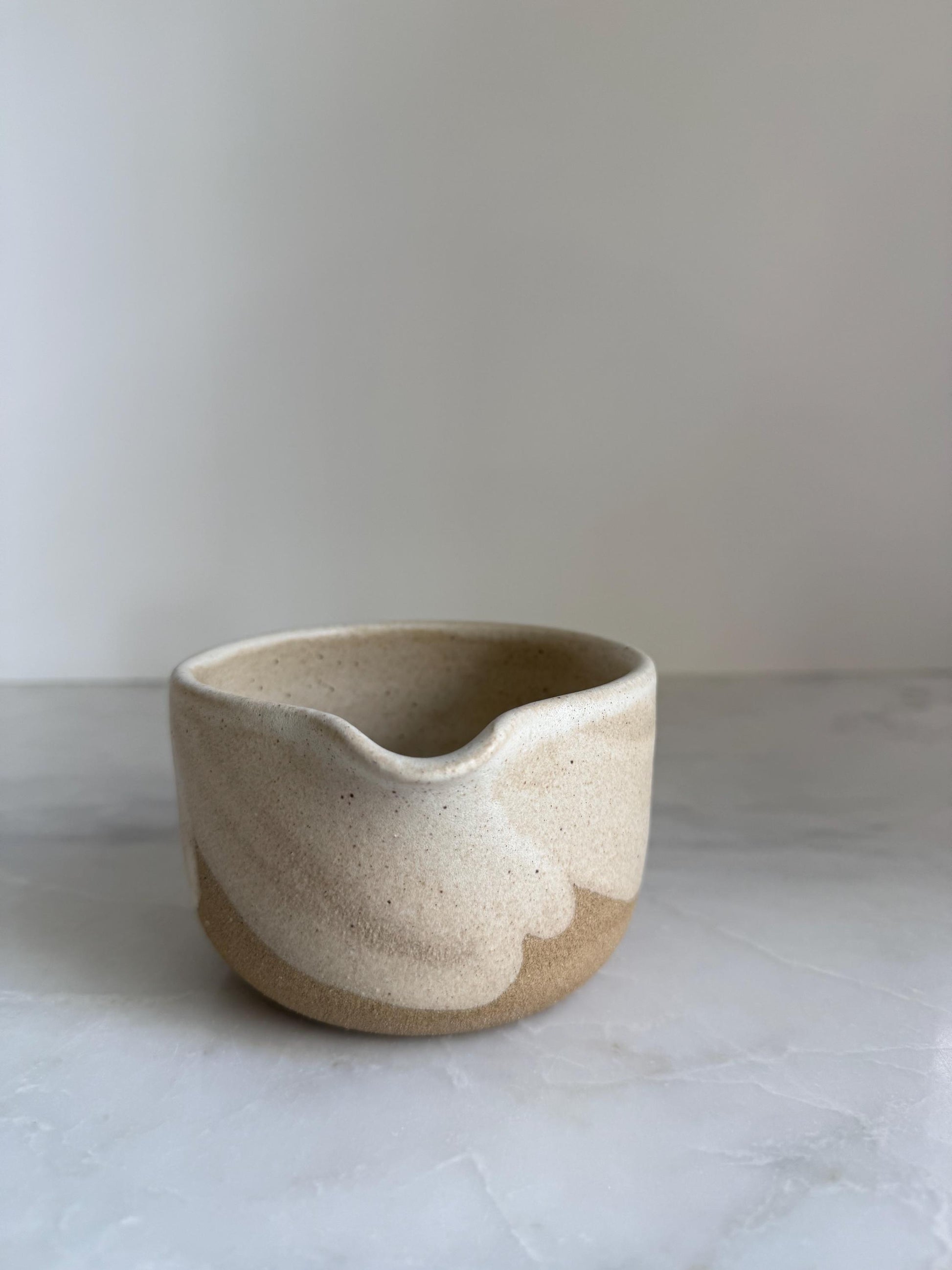 Handmade Ceramic Matcha Bowl / Oatmeal