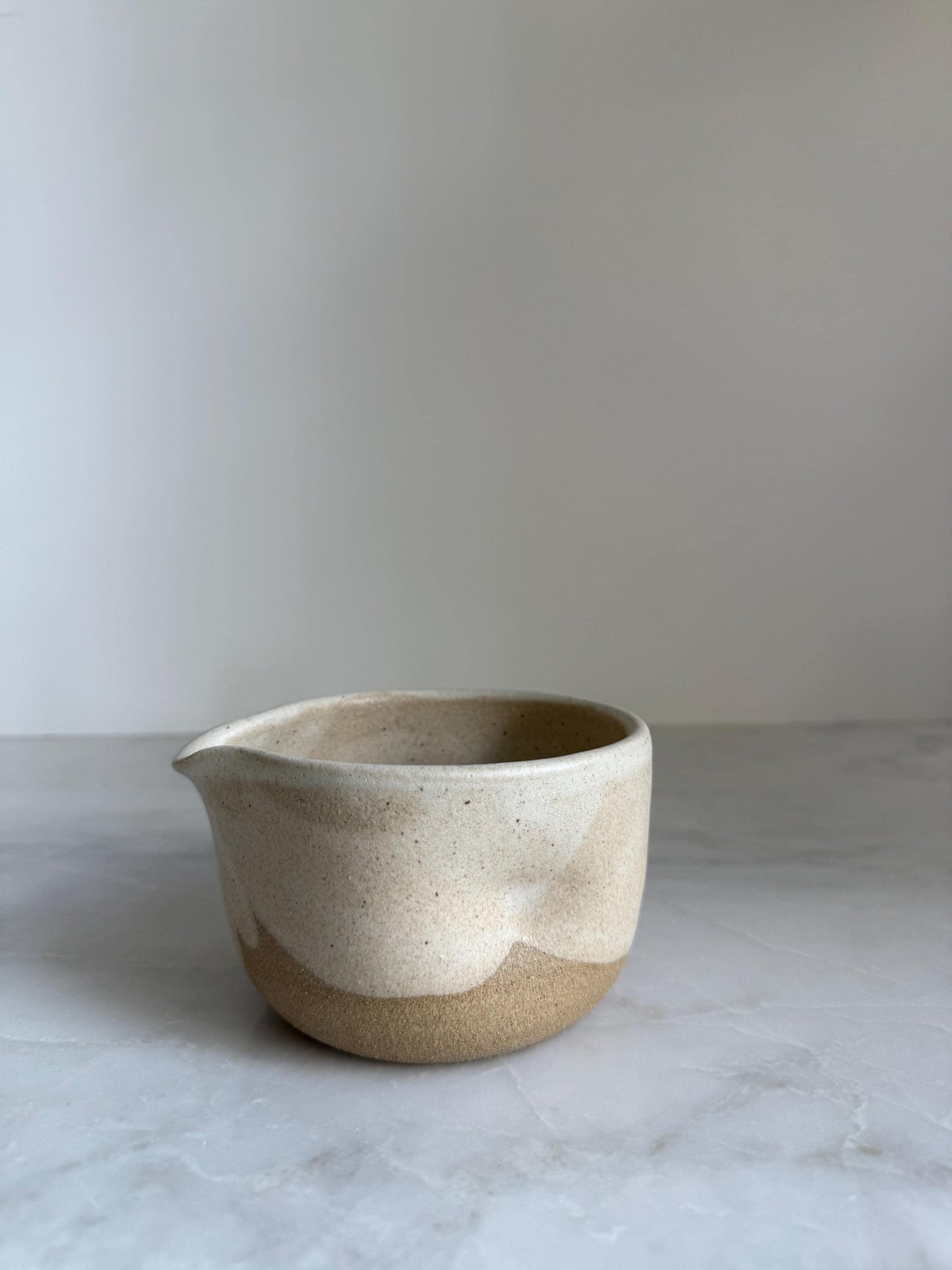 Handmade Ceramic Matcha Bowl / Oatmeal
