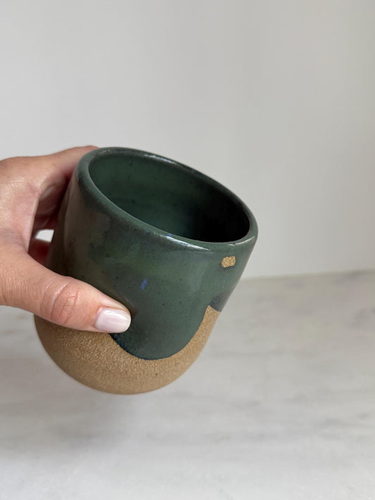 Blue-Green Layered Dimple Cup