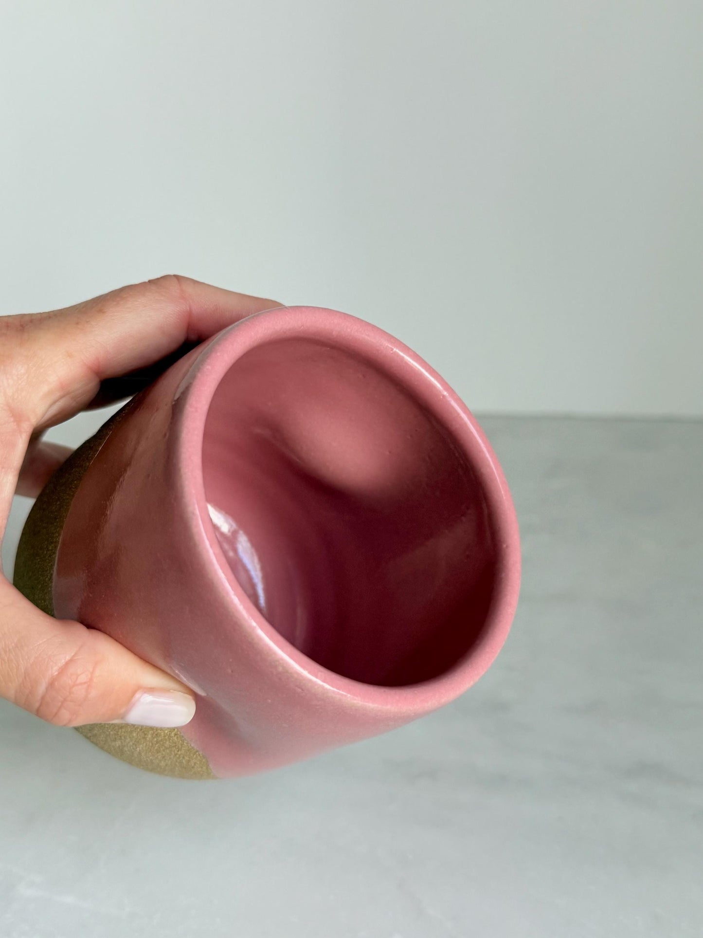 Pink Layered Dimple Cup