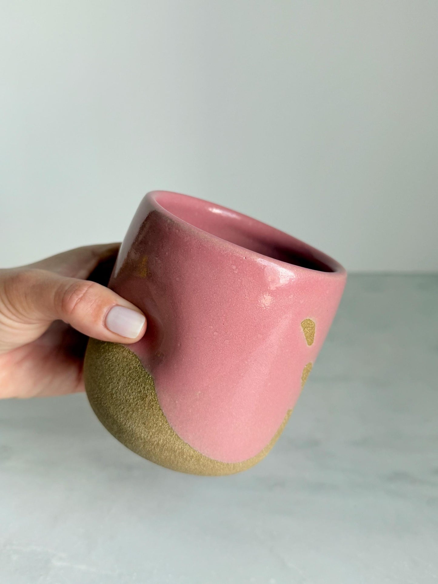 Pink Layered Dimple Cup