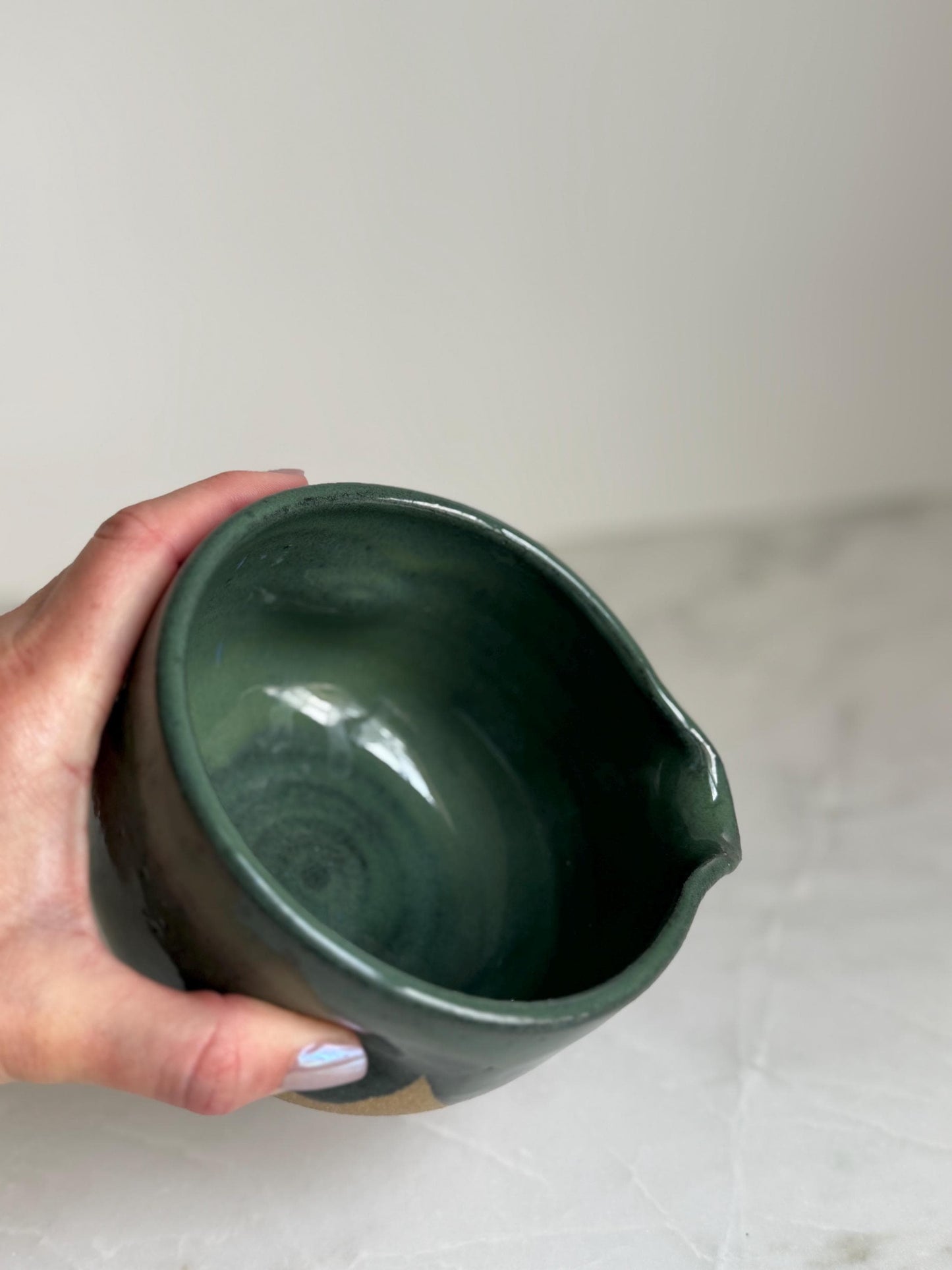 Handmade Ceramic Matcha Bowl / Peacock