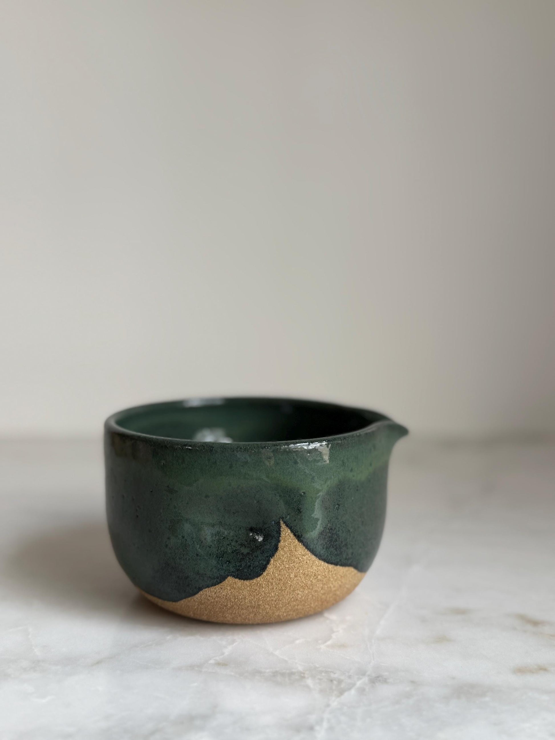 Handmade Ceramic Matcha Bowl / Peacock