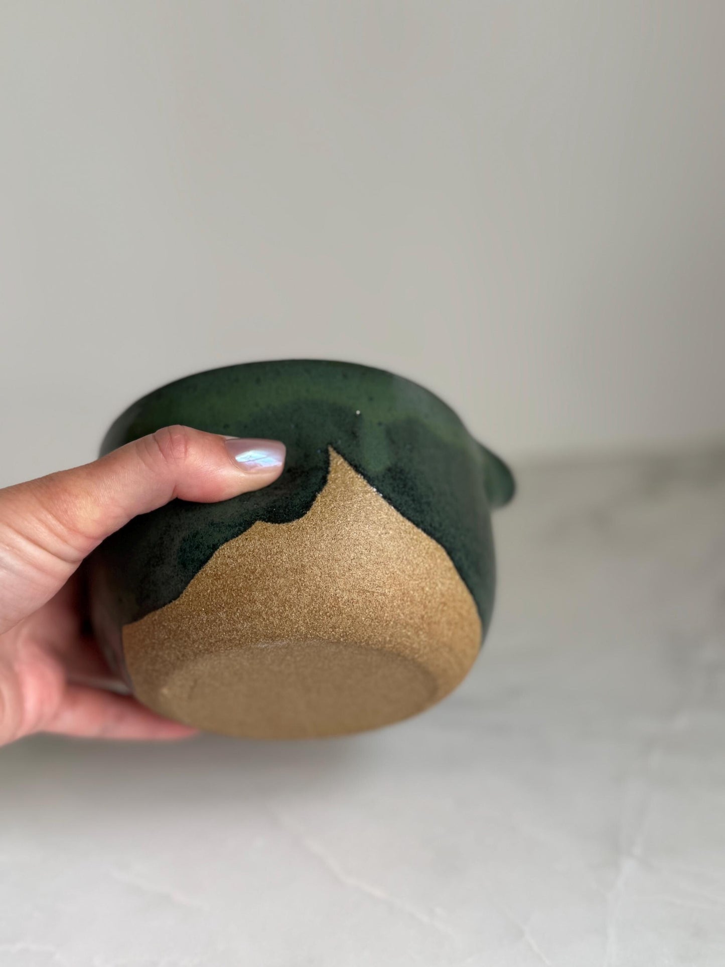 Handmade Ceramic Matcha Bowl / Peacock