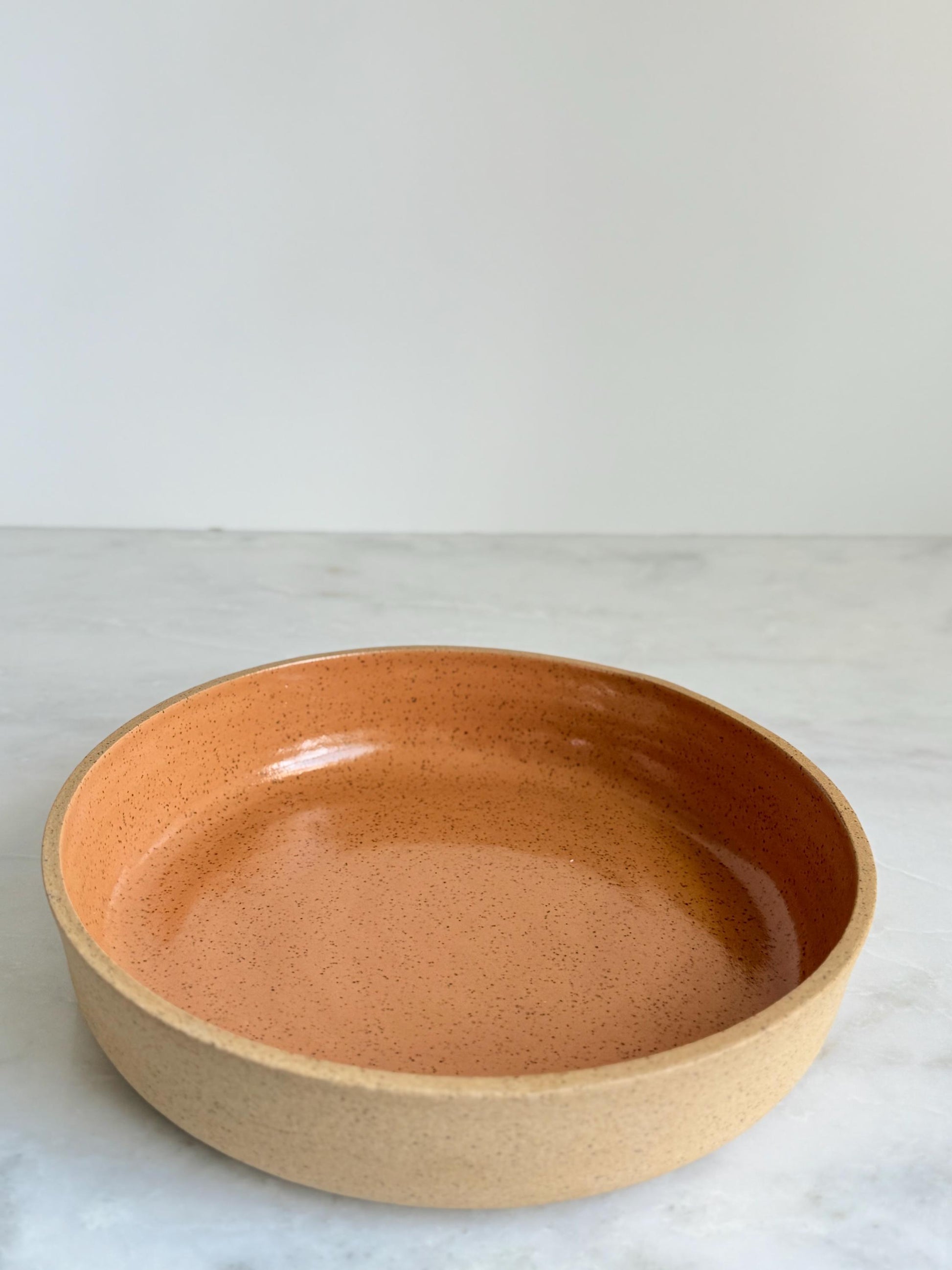 Handmade Ceramic Blate / Pasta Bowl / Toasted Orange