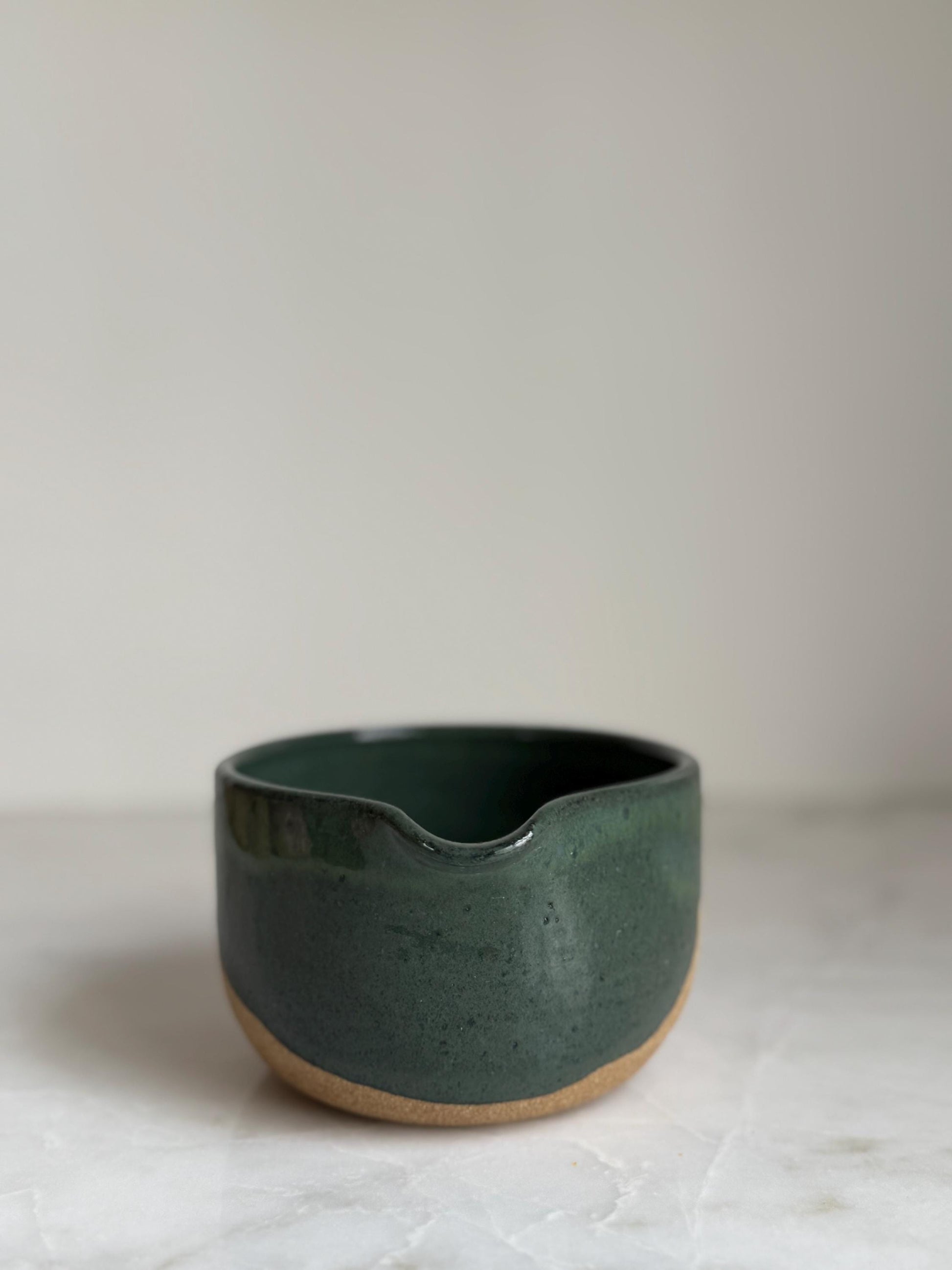 Handmade Ceramic Matcha Bowl / Peacock