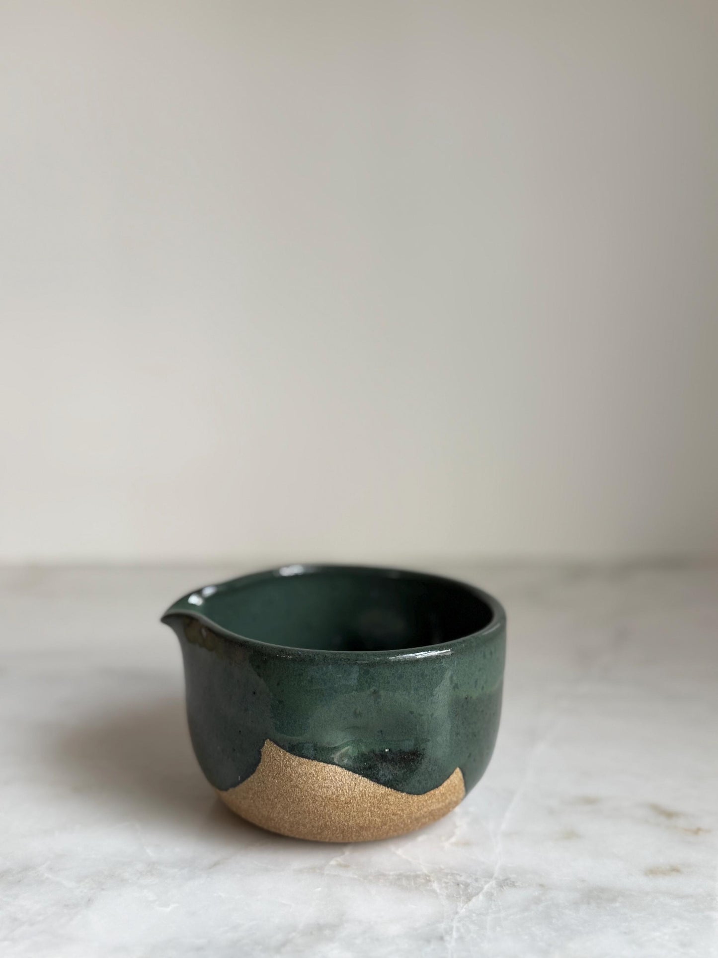 Handmade Ceramic Matcha Bowl / Peacock