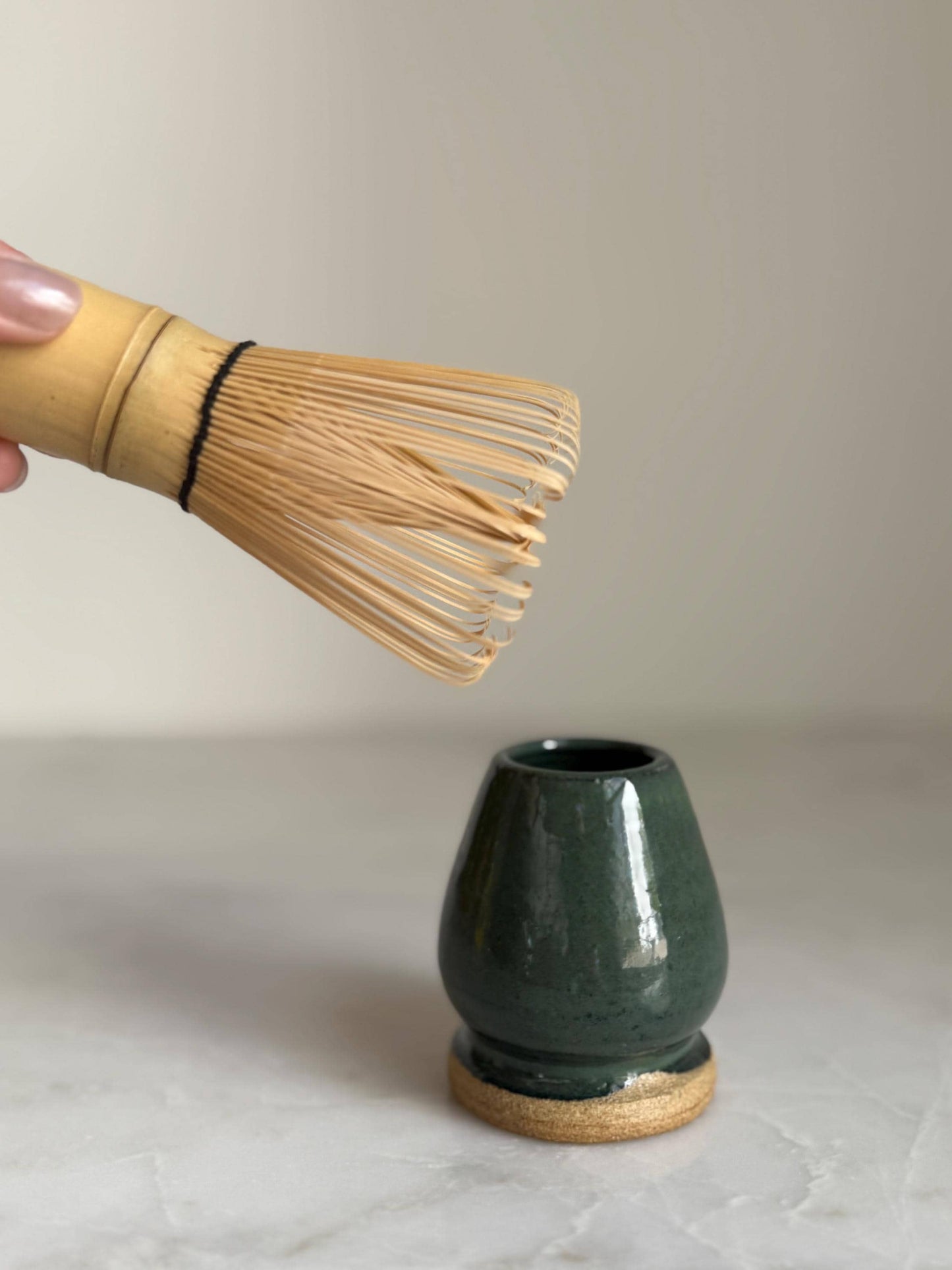 Matcha Tea Whisk Holder - Peacock