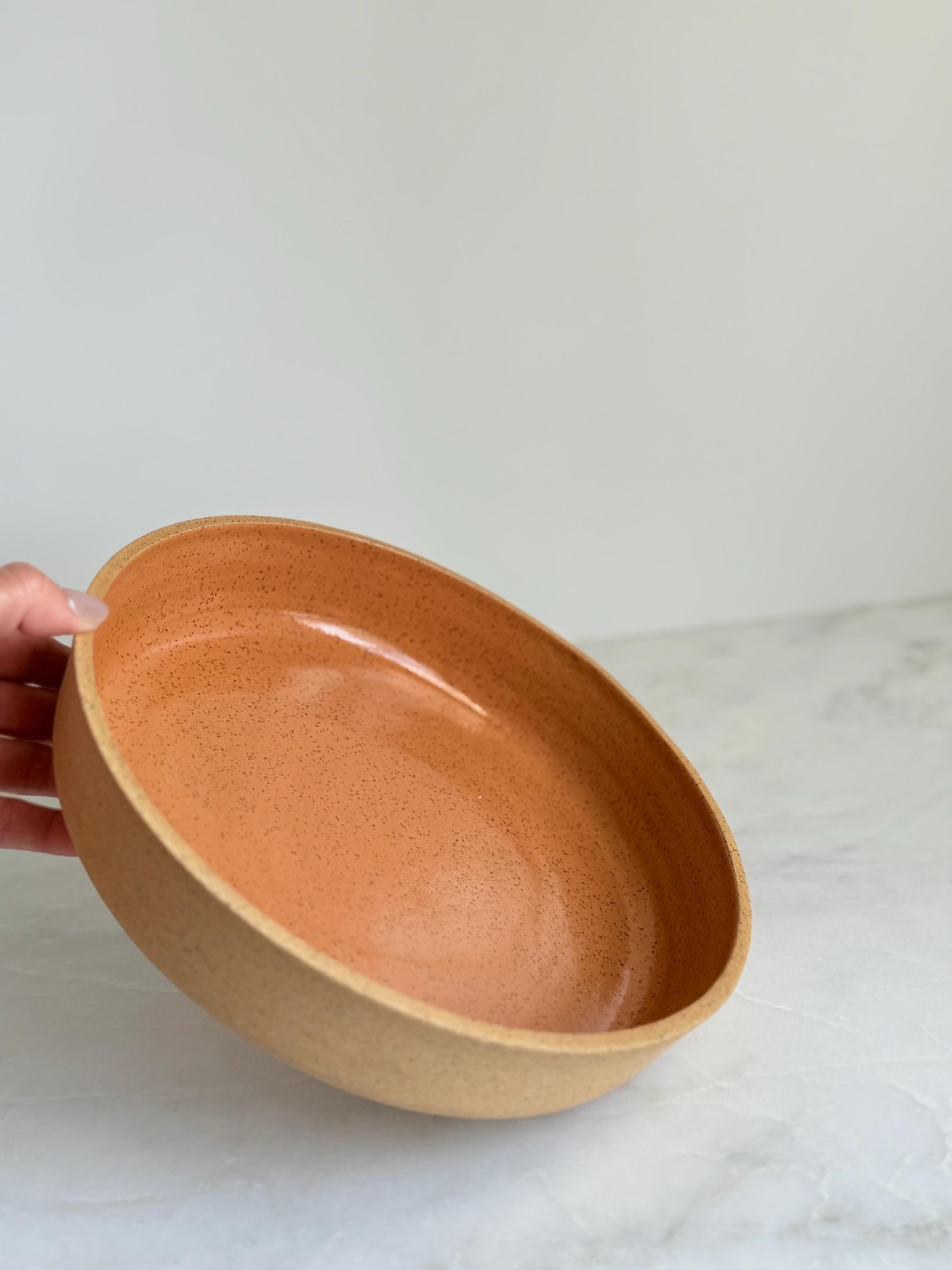 Handmade Ceramic Blate / Pasta Bowl / Toasted Orange