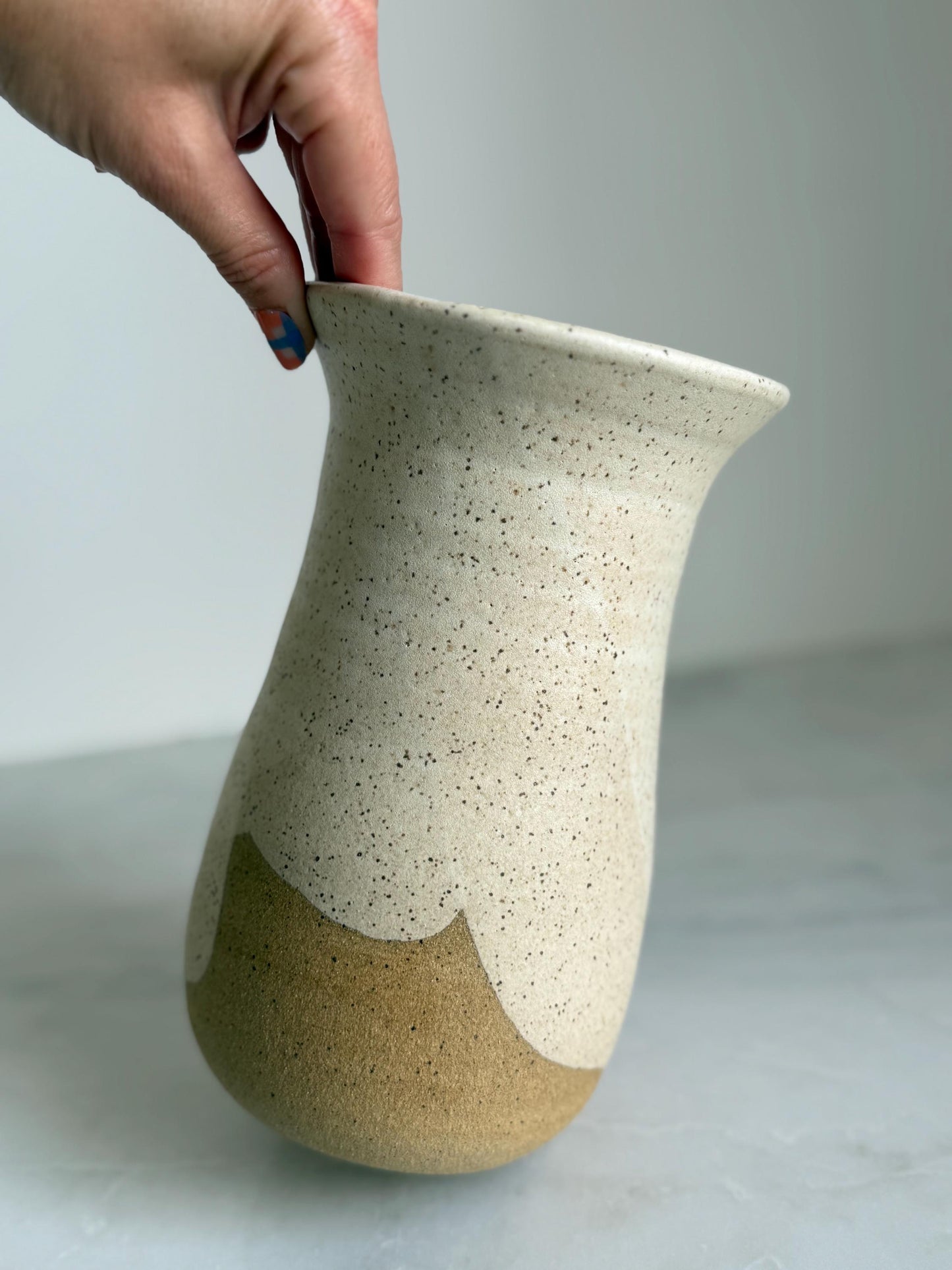 Bloom Vase - Speckled White