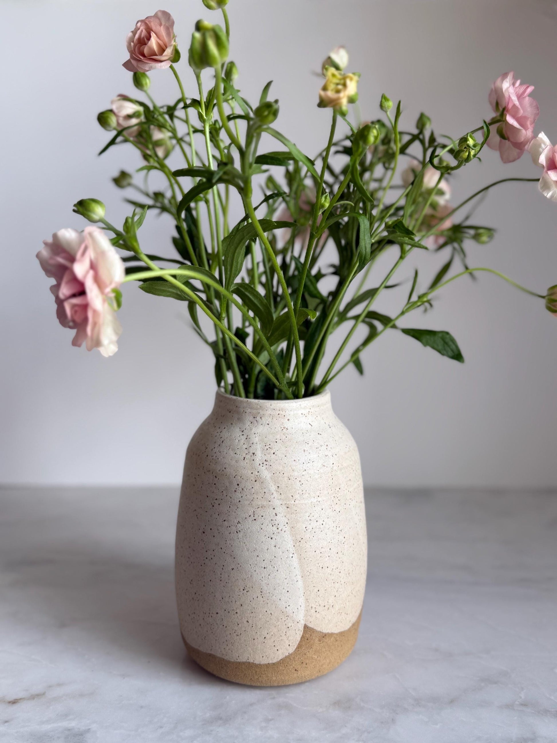 Dune Vase - Speckled White