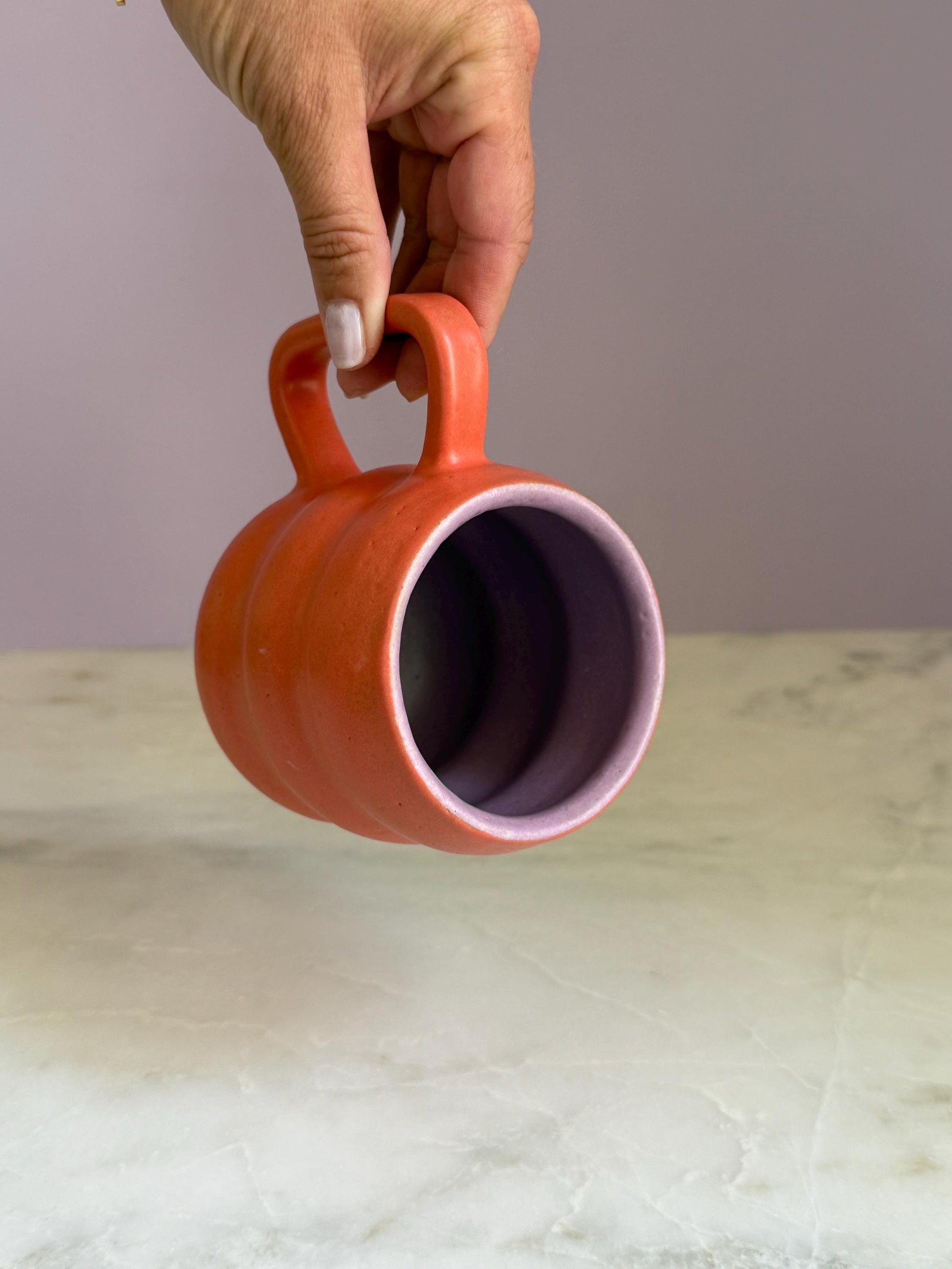 Handmade Two-Tone Mug - Coral