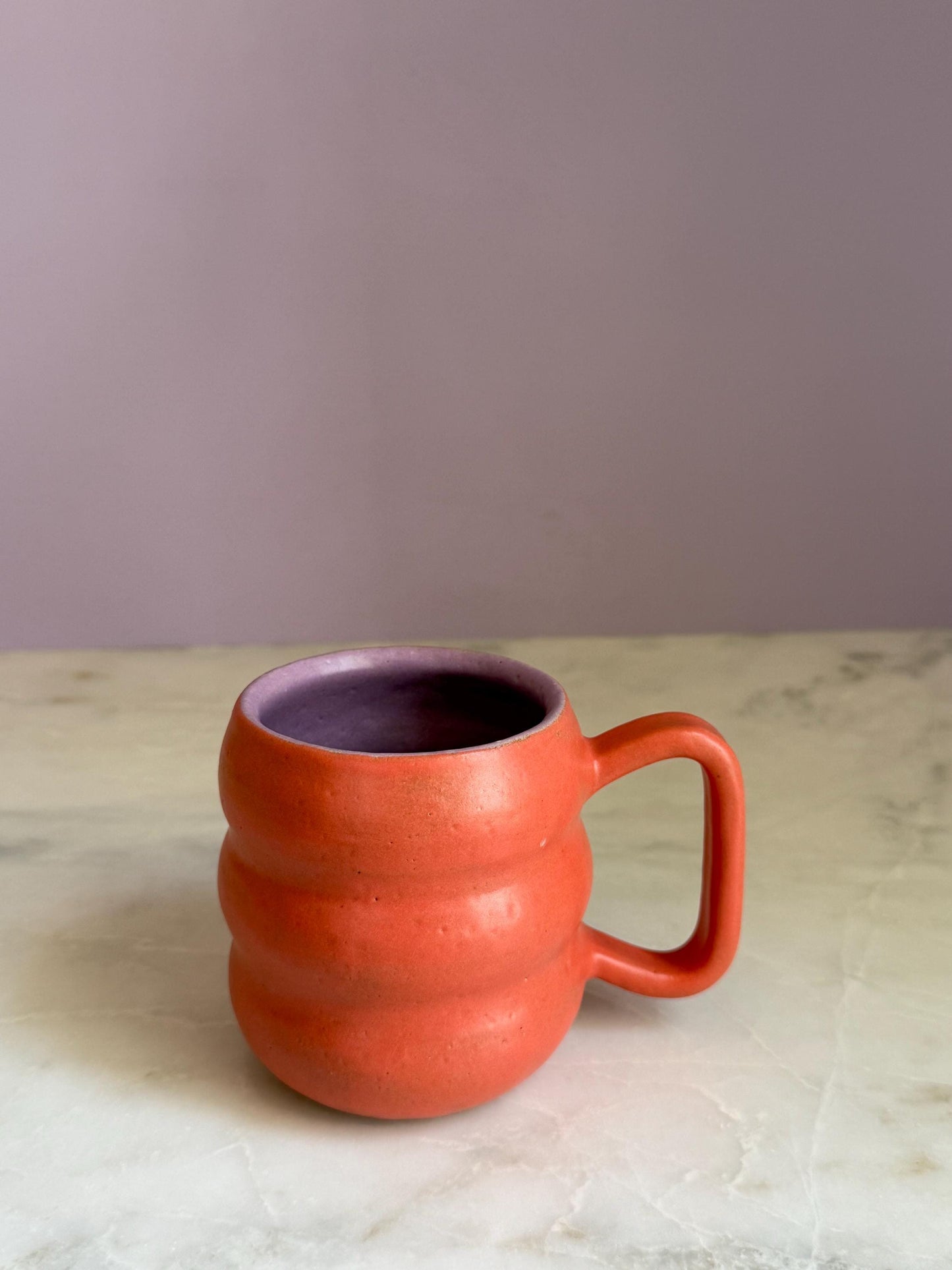 Handmade Two-Tone Mug - Coral