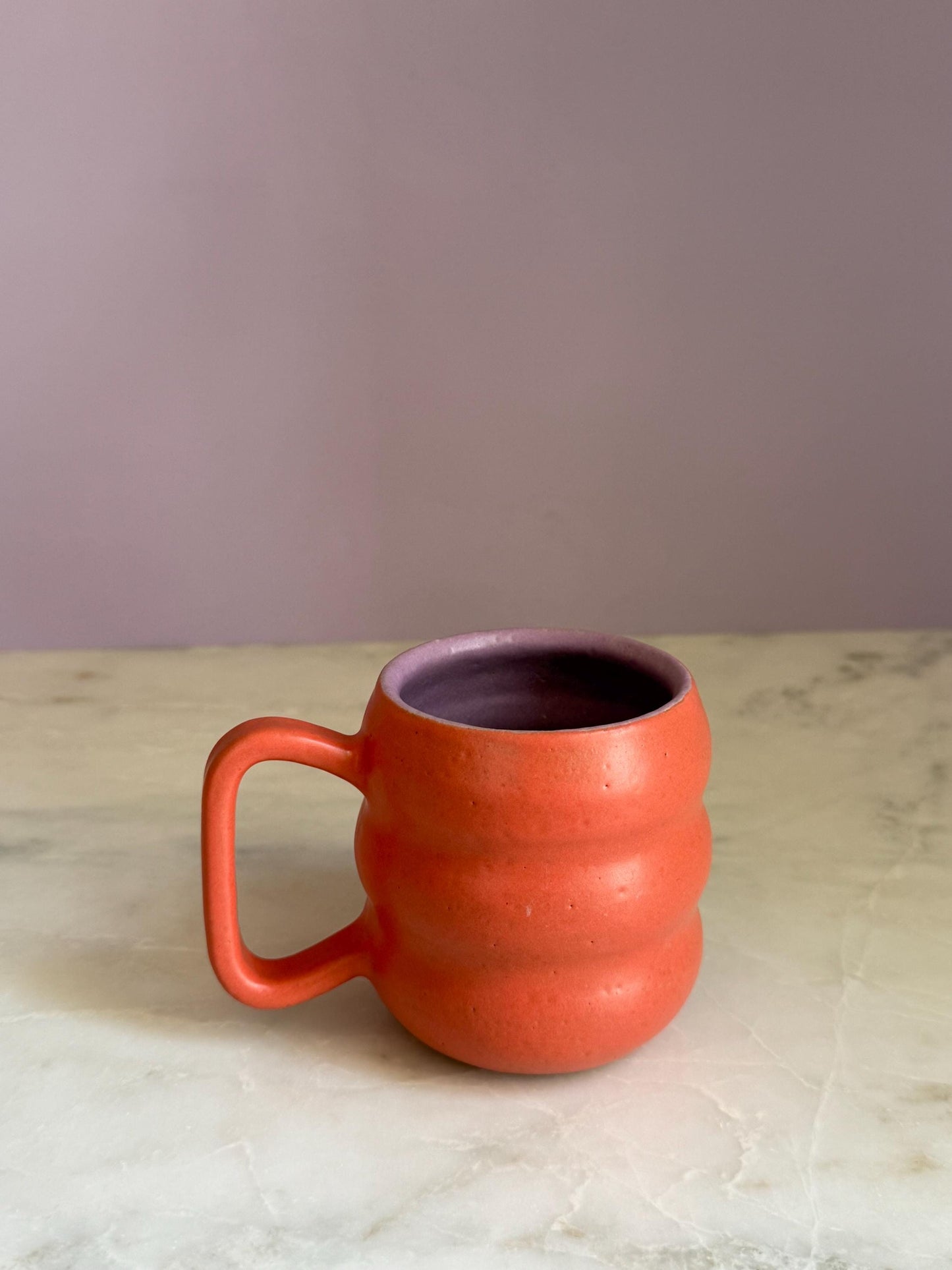 Handmade Two-Tone Mug - Coral