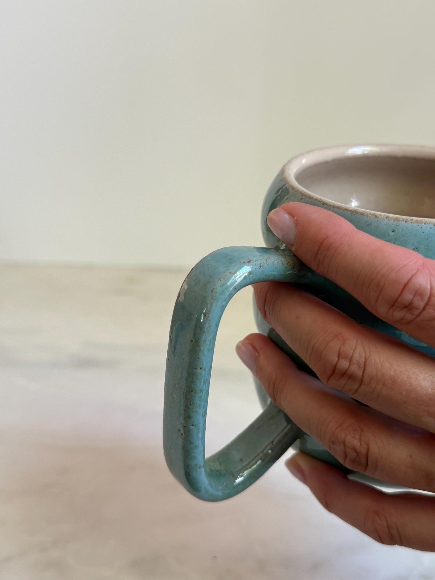 Handmade Two-Tone Mug - Seafoam