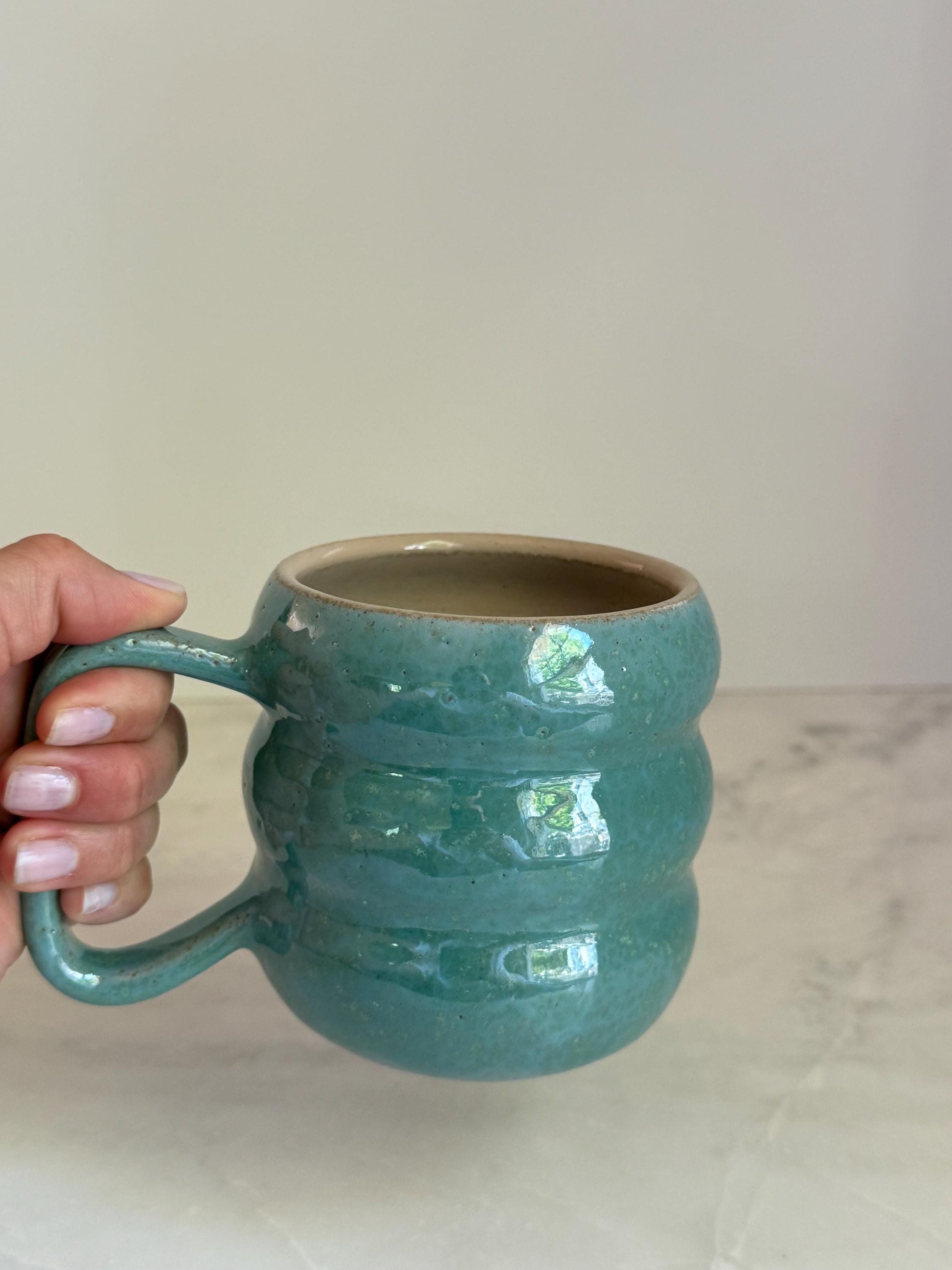 Handmade Two-Tone Mug - Seafoam