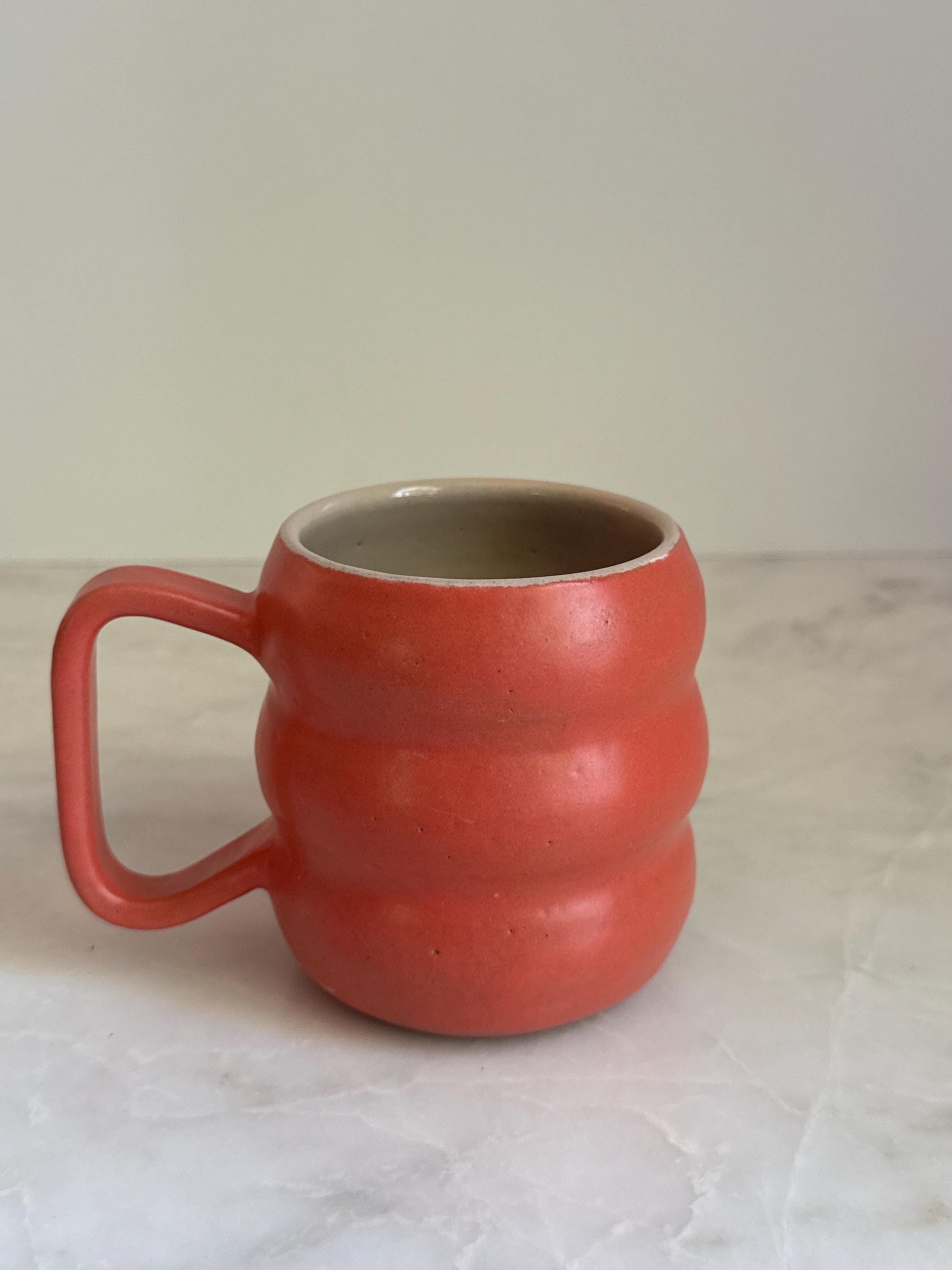Handmade Two-Tone Mug - Coral/Blush