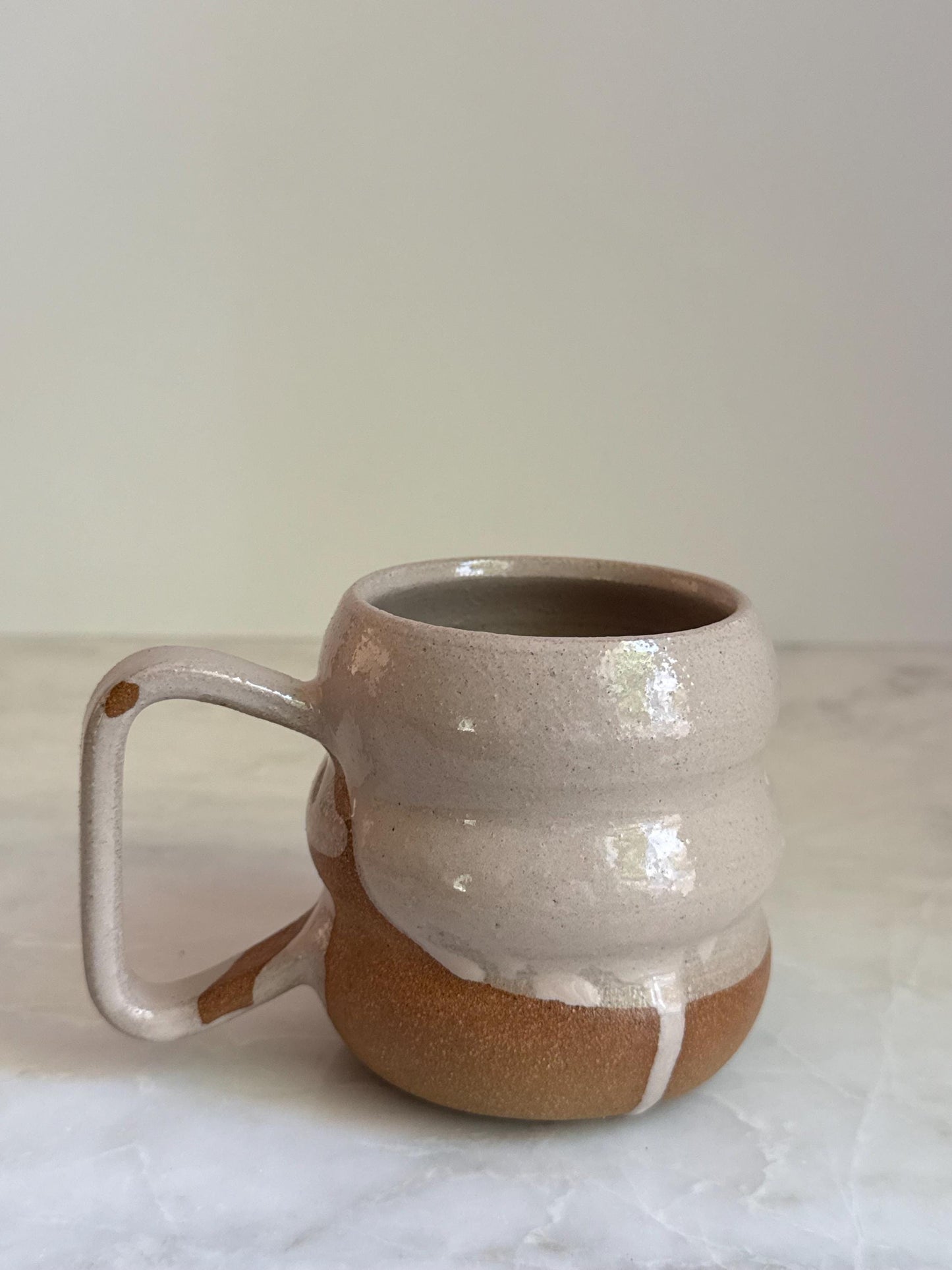 Handmade Ripple Mug - Blush
