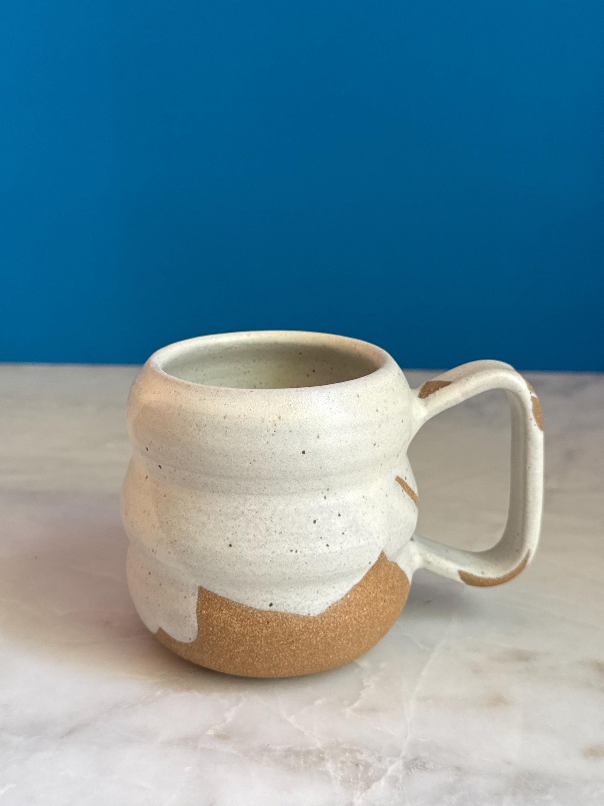 Handmade Ripple Mug - Oatmeal