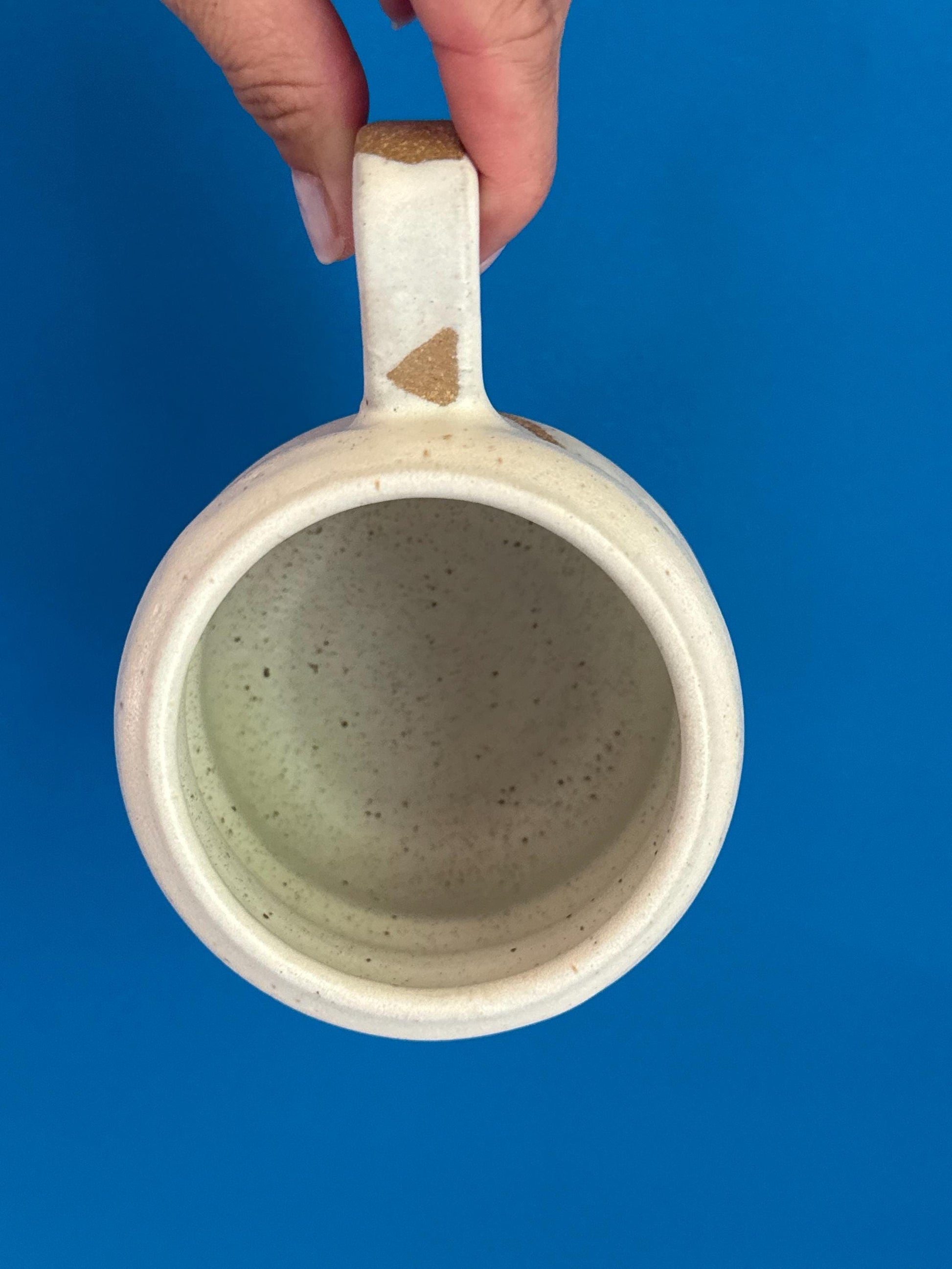 Handmade Ripple Mug - Oatmeal