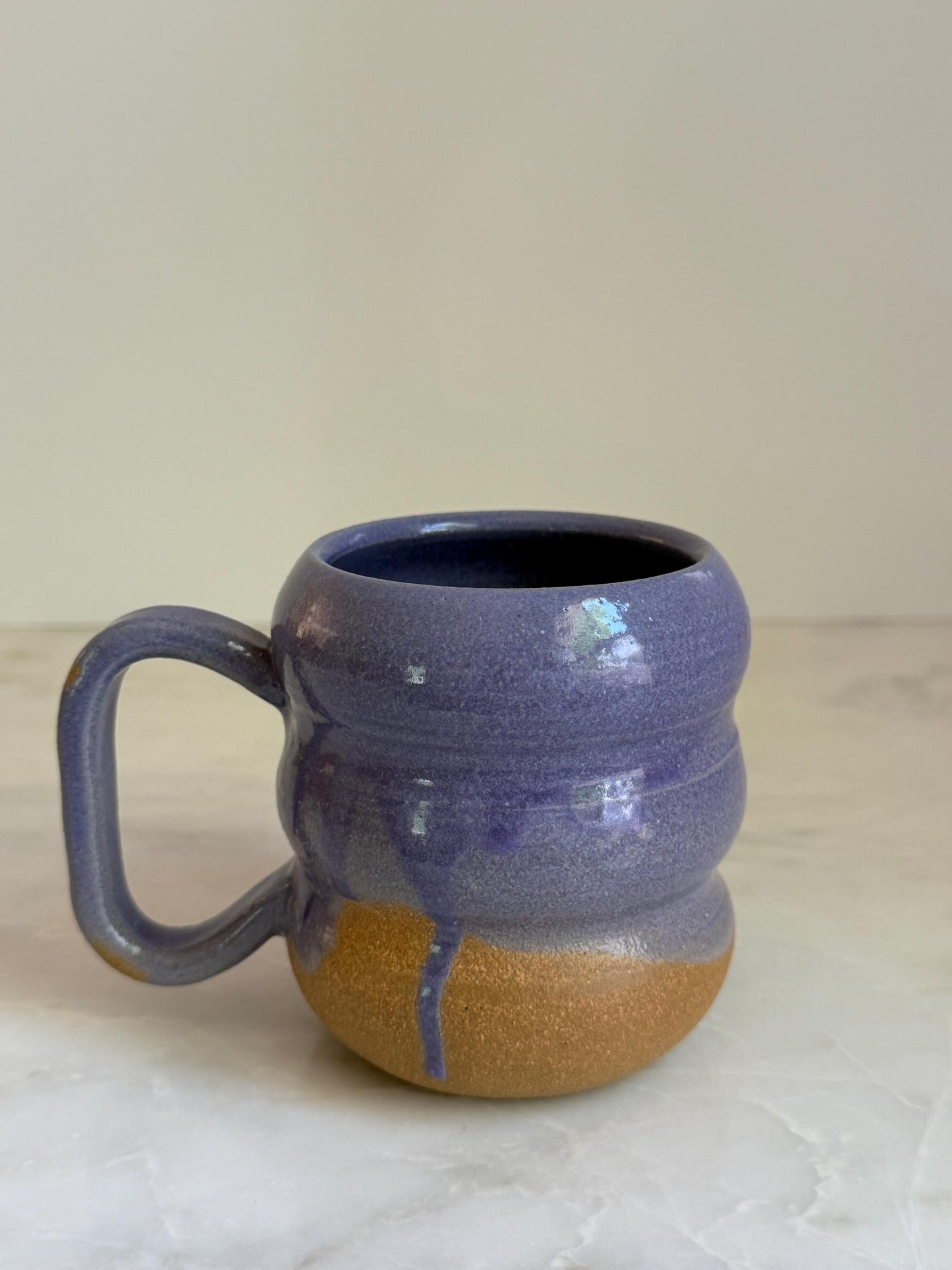 Handmade Ripple Mug - Purple