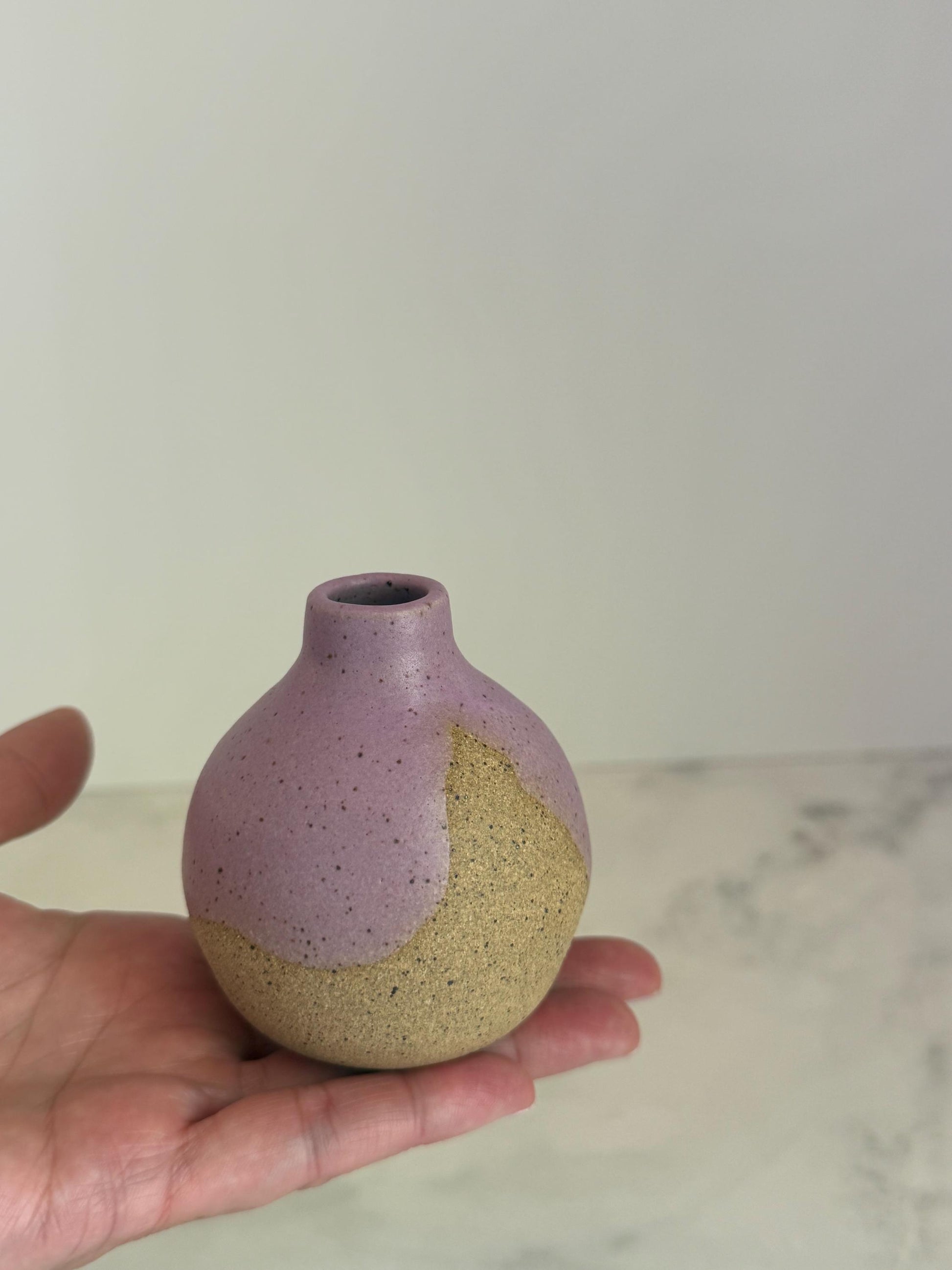 Lavender Bottleneck Vase - 3 inch