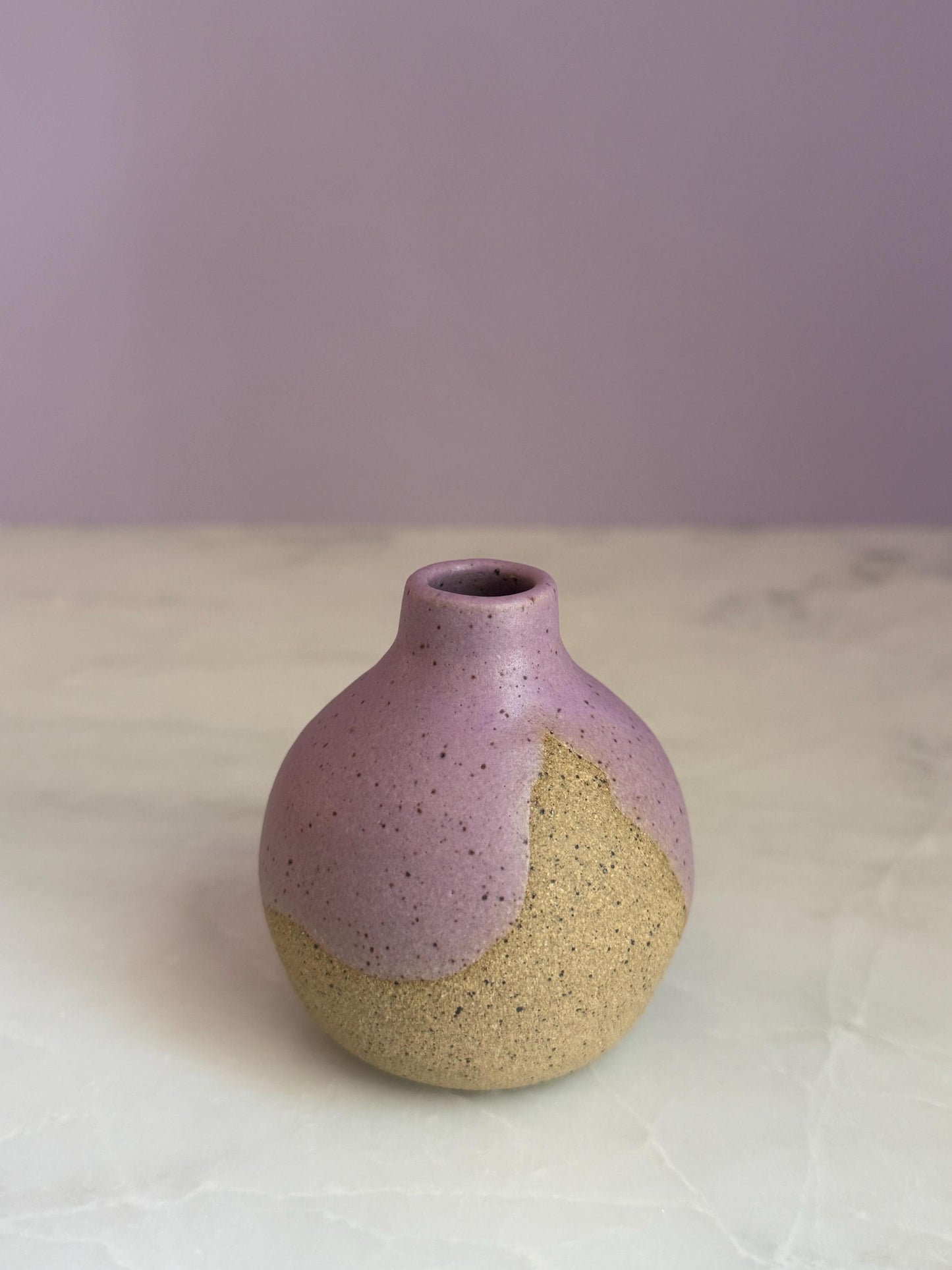 Lavender Bottleneck Vase - 3 inch