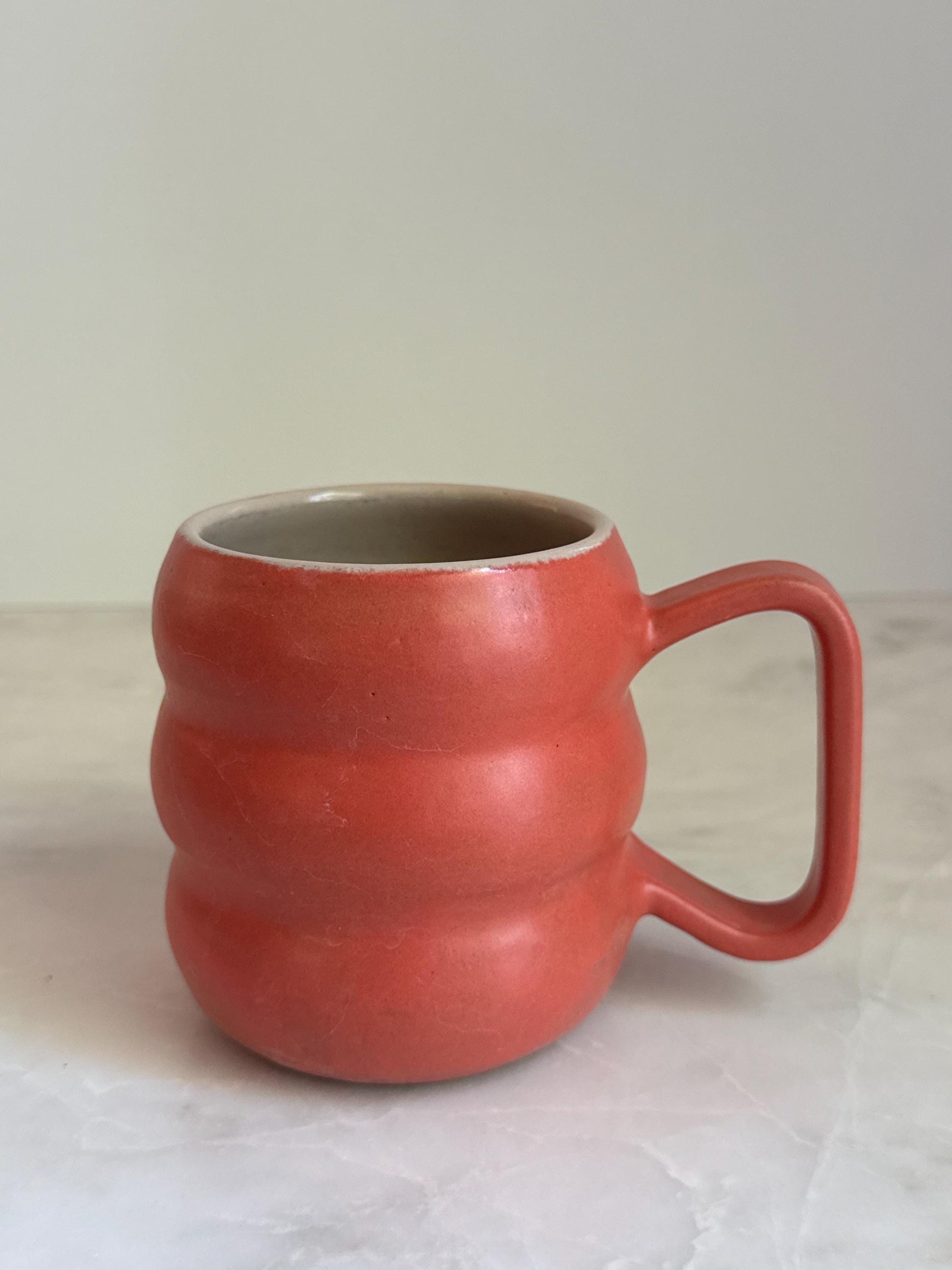 Handmade Two-Tone Mug - Coral/Blush