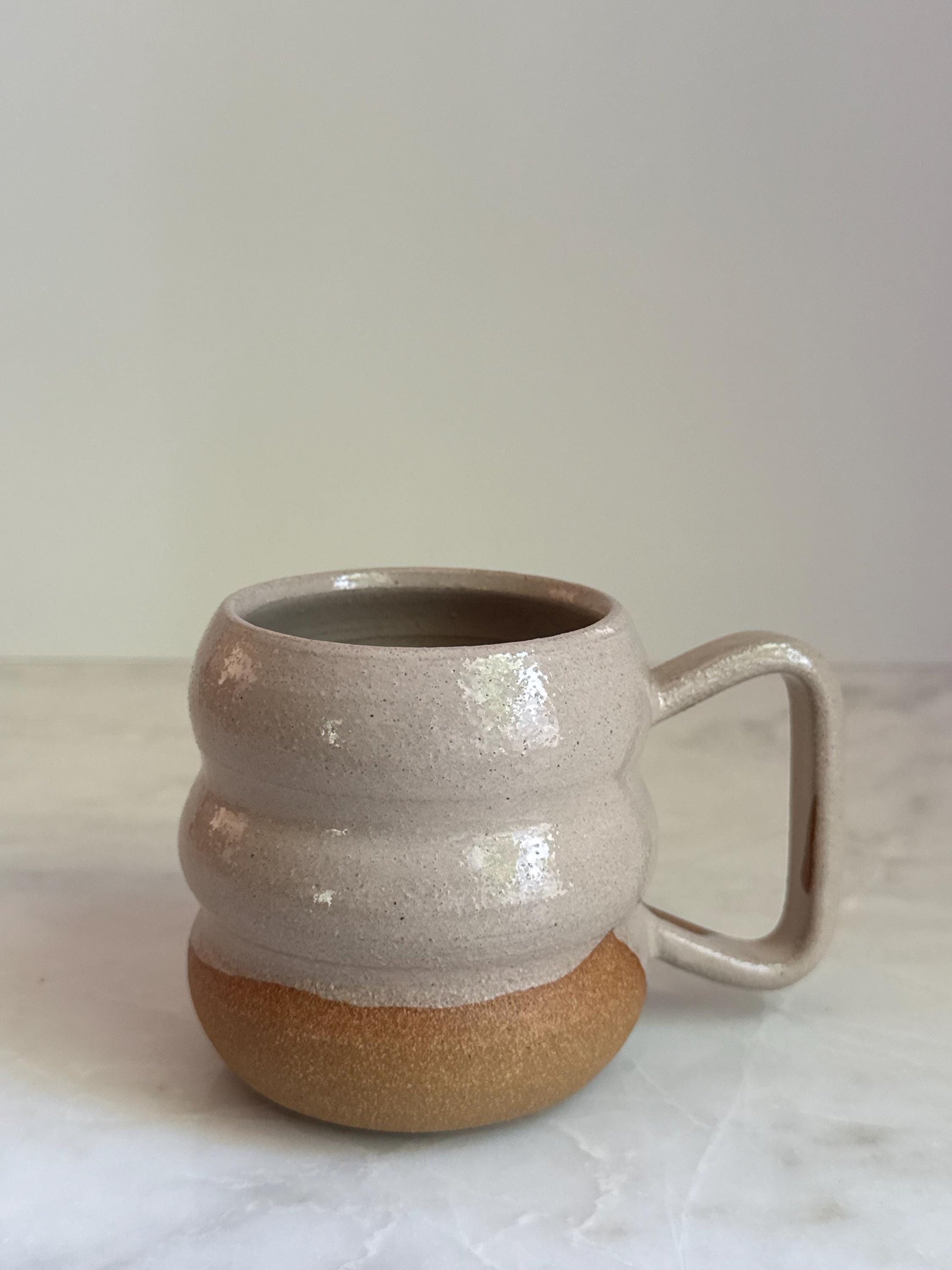 Handmade Ripple Mug - Blush
