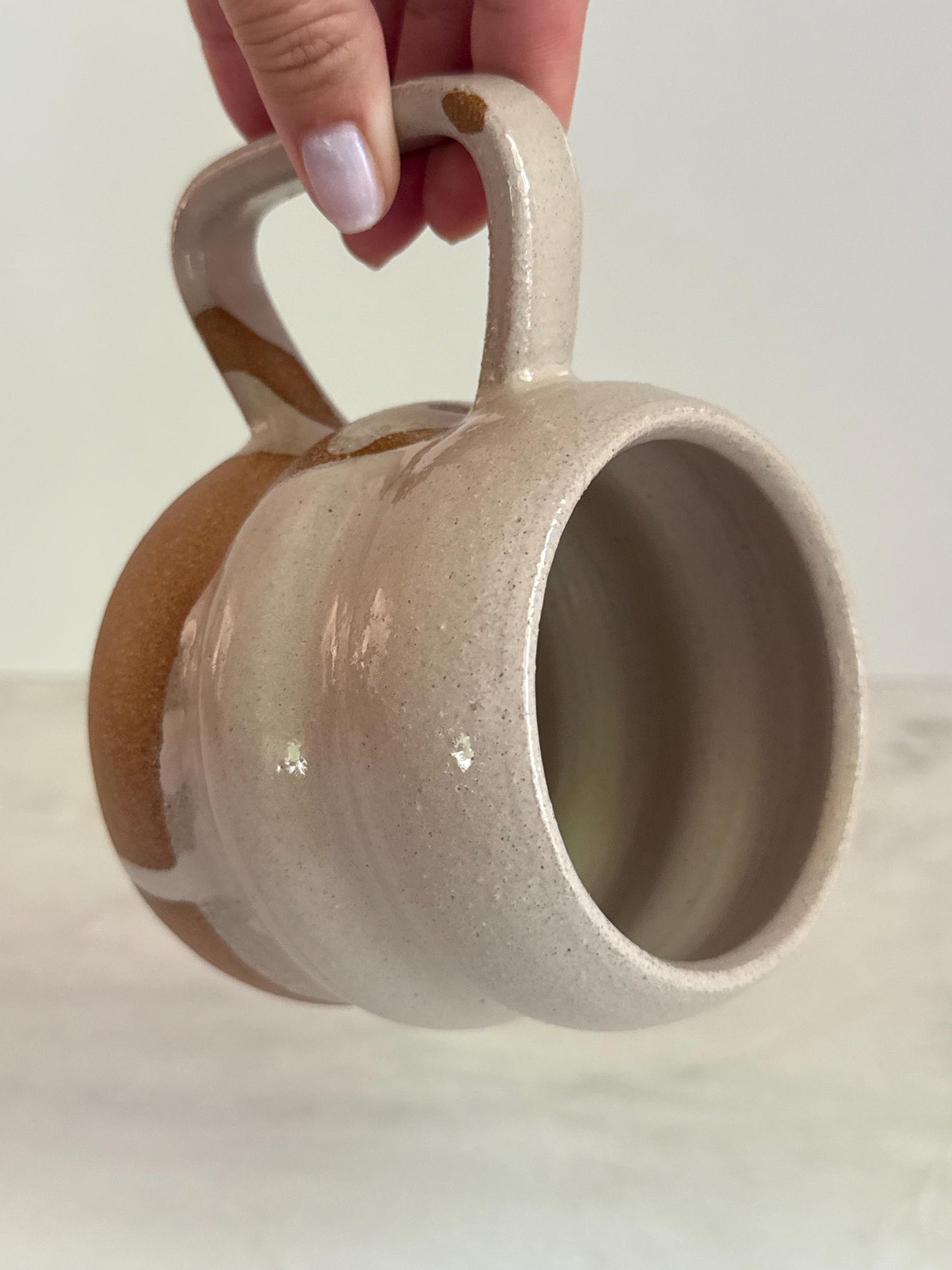 Handmade Ripple Mug - Blush