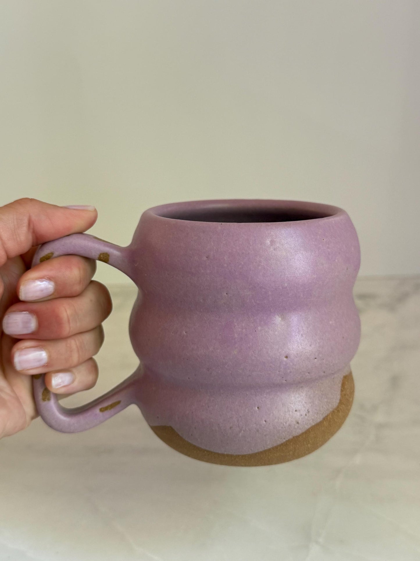 Handmade Ripple Mug - Lavender