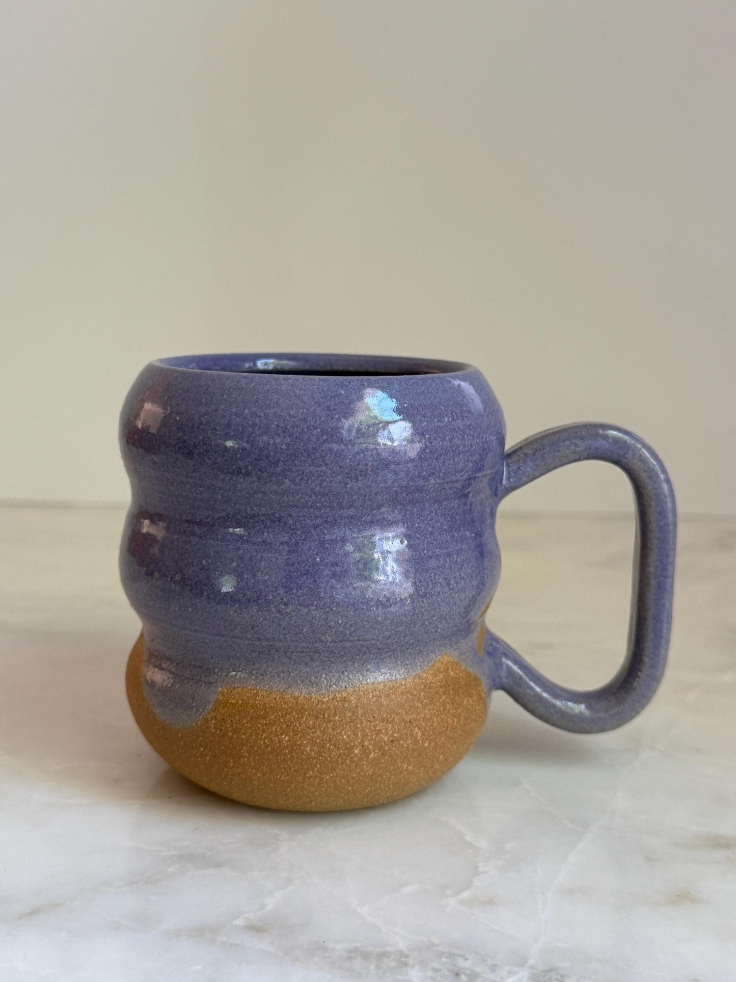 Handmade Ripple Mug - Purple