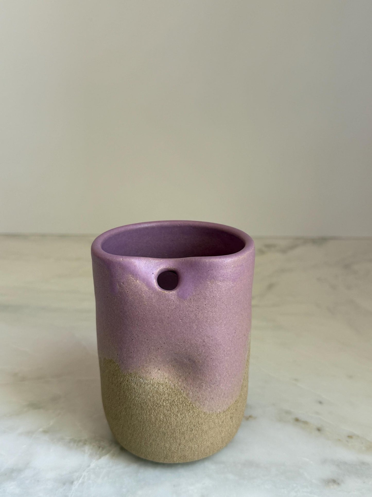 Handmade Ceramic Iced Coffee Cup with Straw