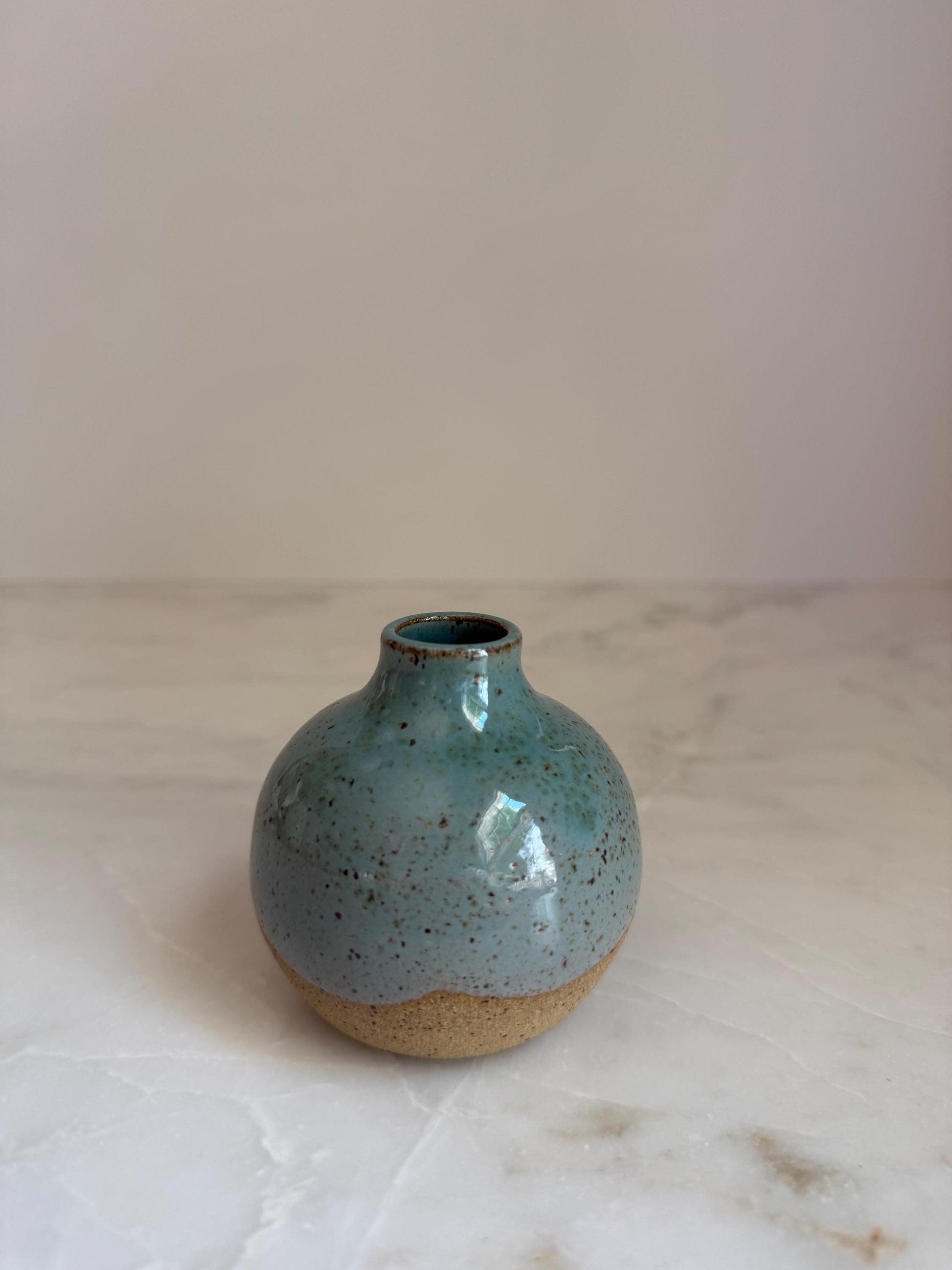Seafoam Bottleneck Vase - 3 inch