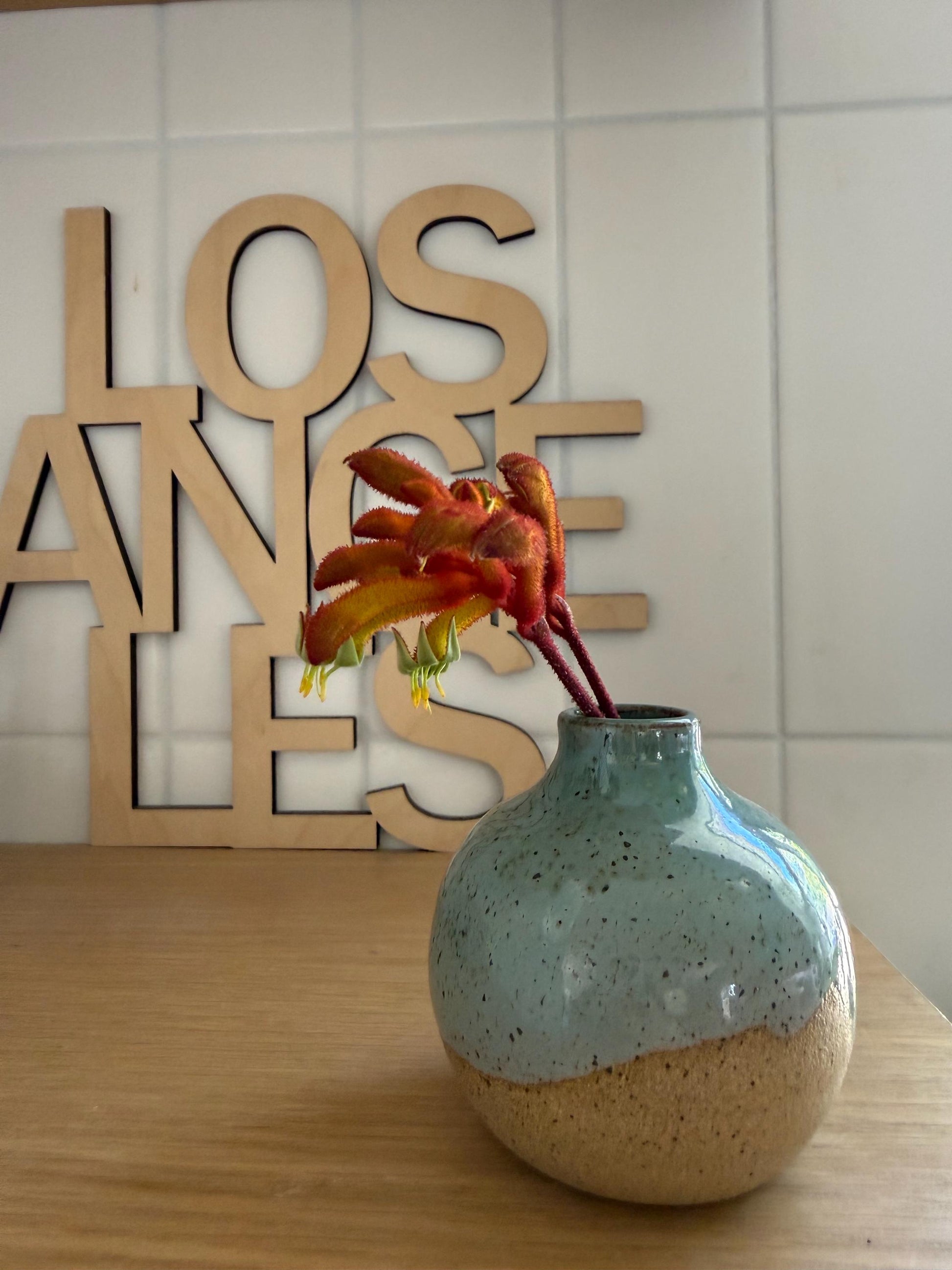 Seafoam Bottleneck Vase - 3 inch
