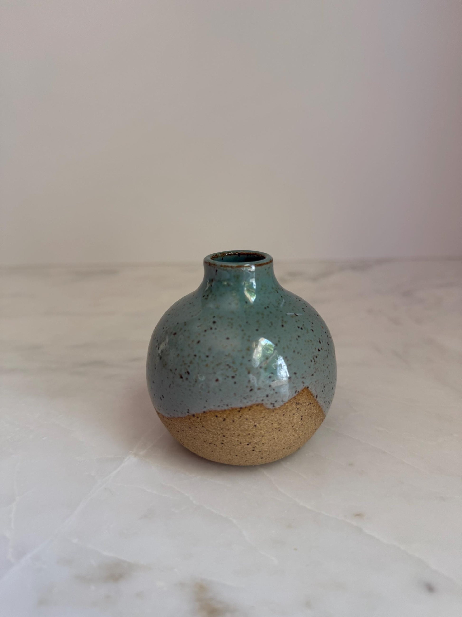 Seafoam Bottleneck Vase - 3 inch