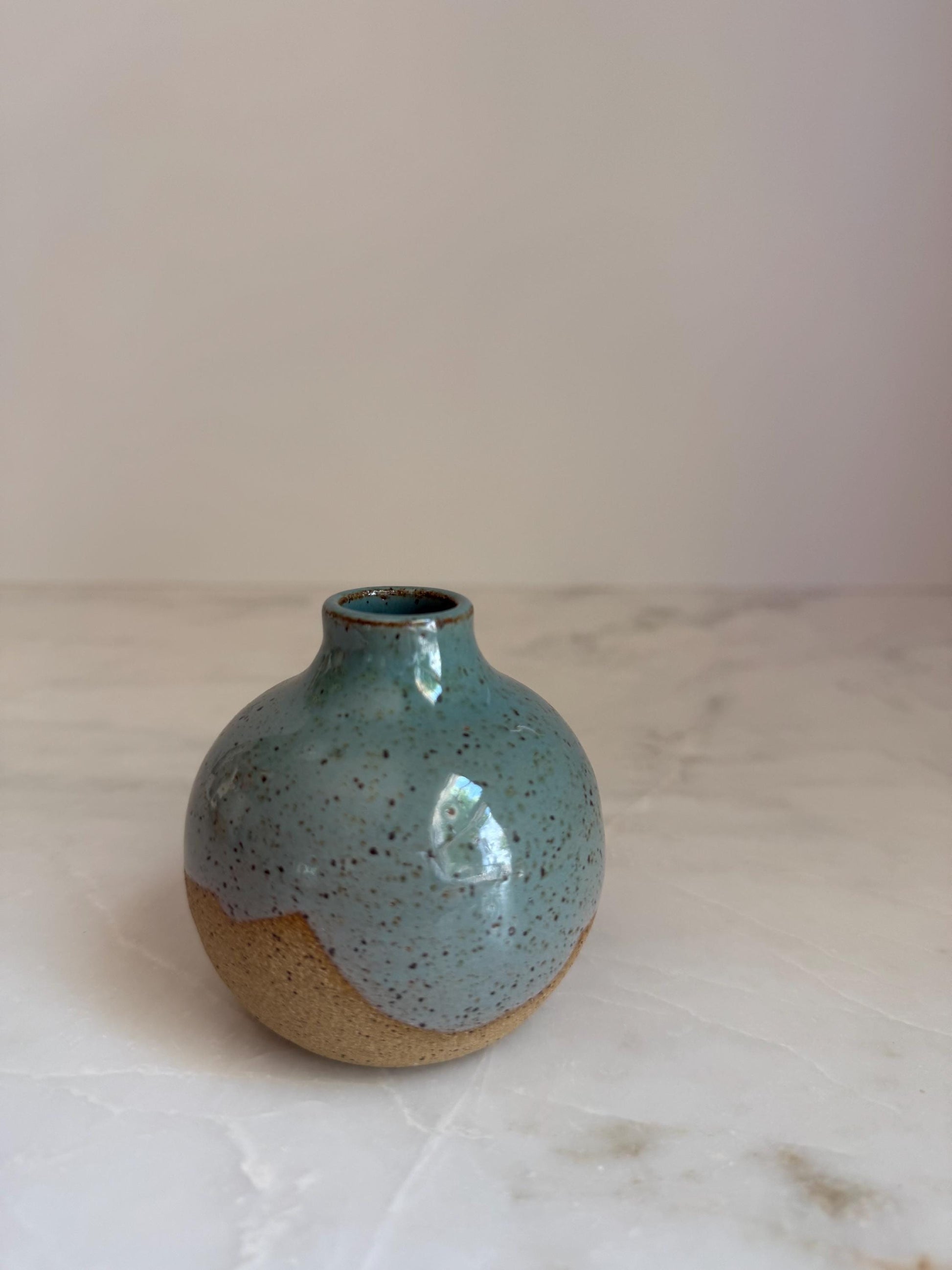 Seafoam Bottleneck Vase - 3 inch