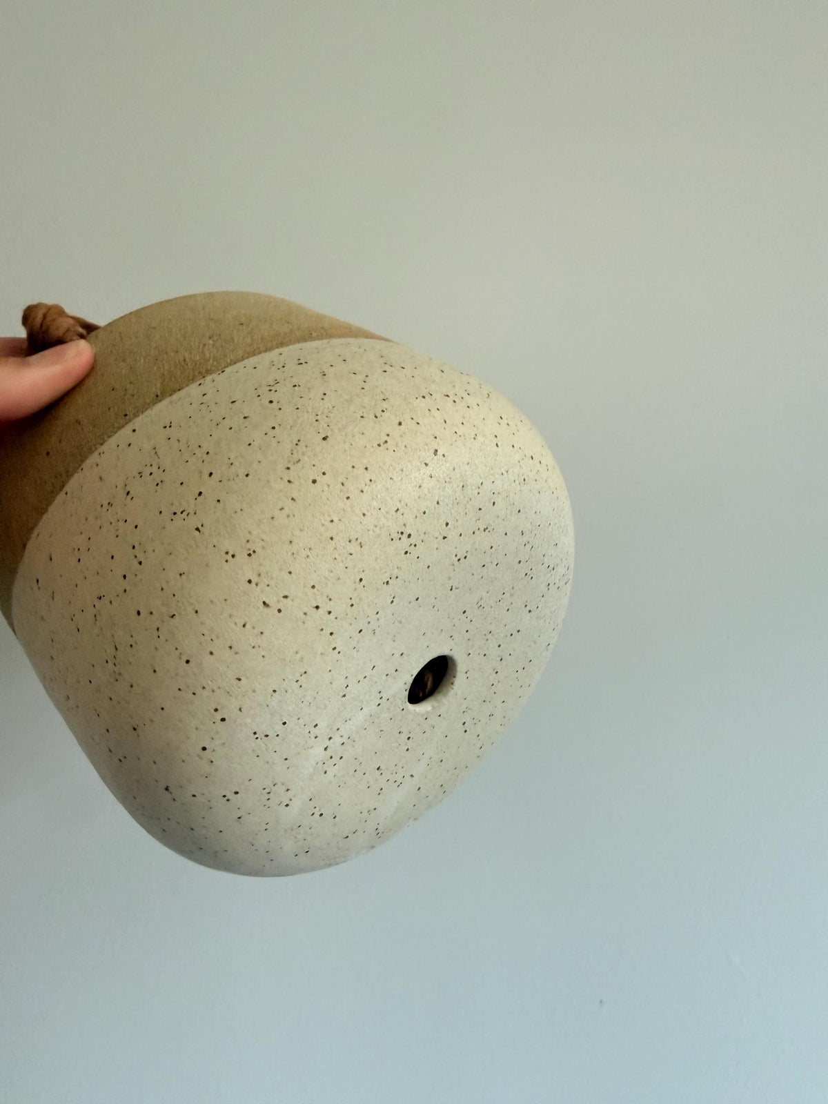 Hanging Planter - Angled Cream