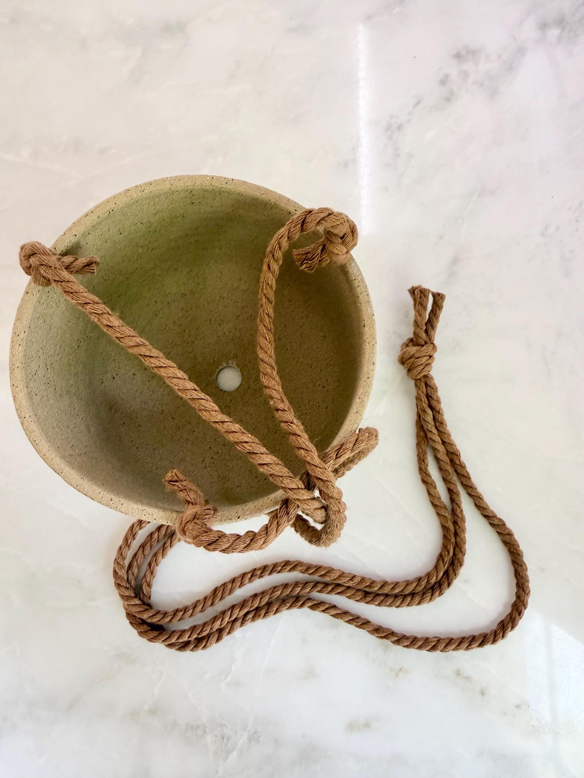 Hanging Planter - Angled Cream