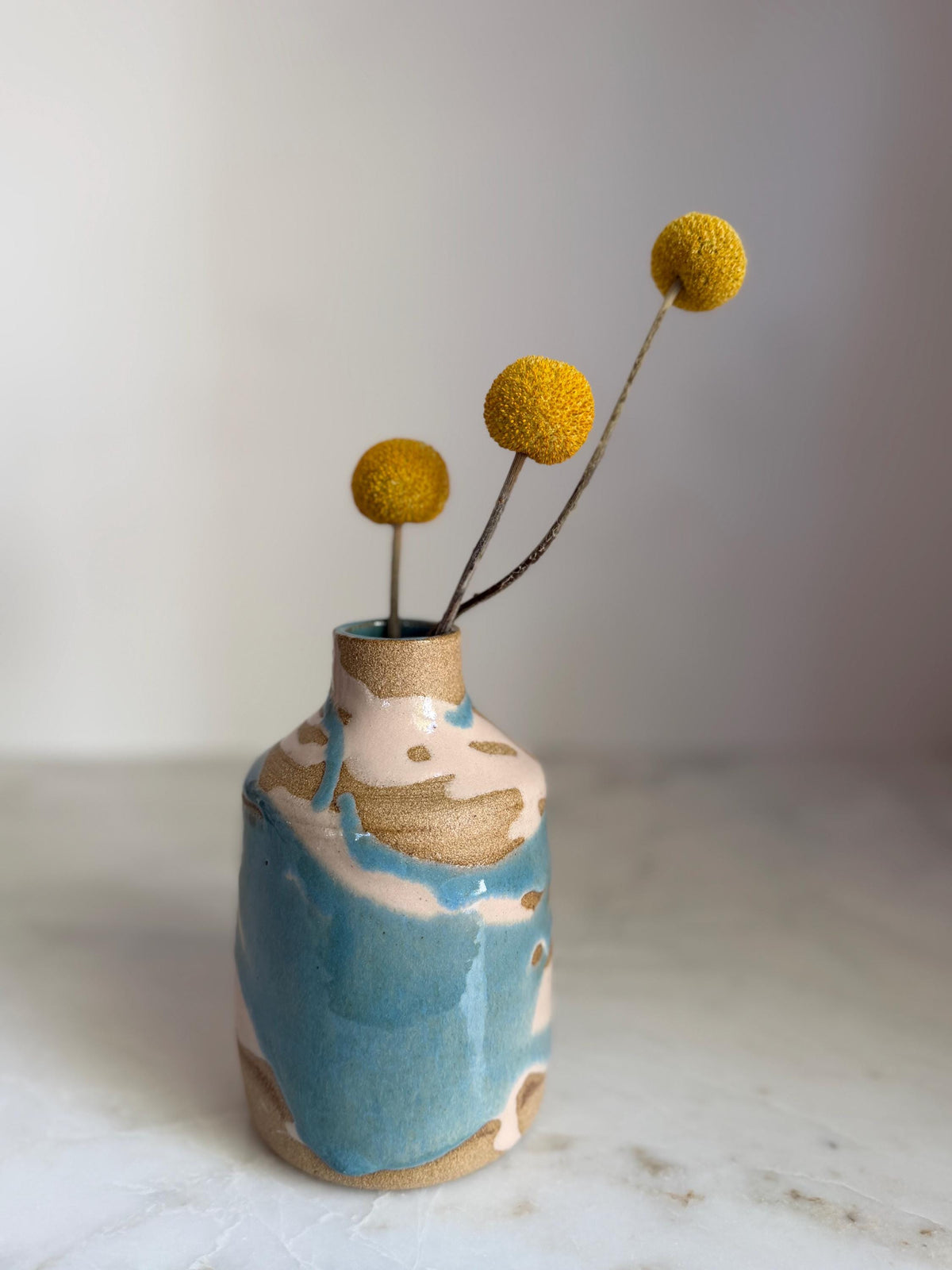 Teal Tide Bud Vase