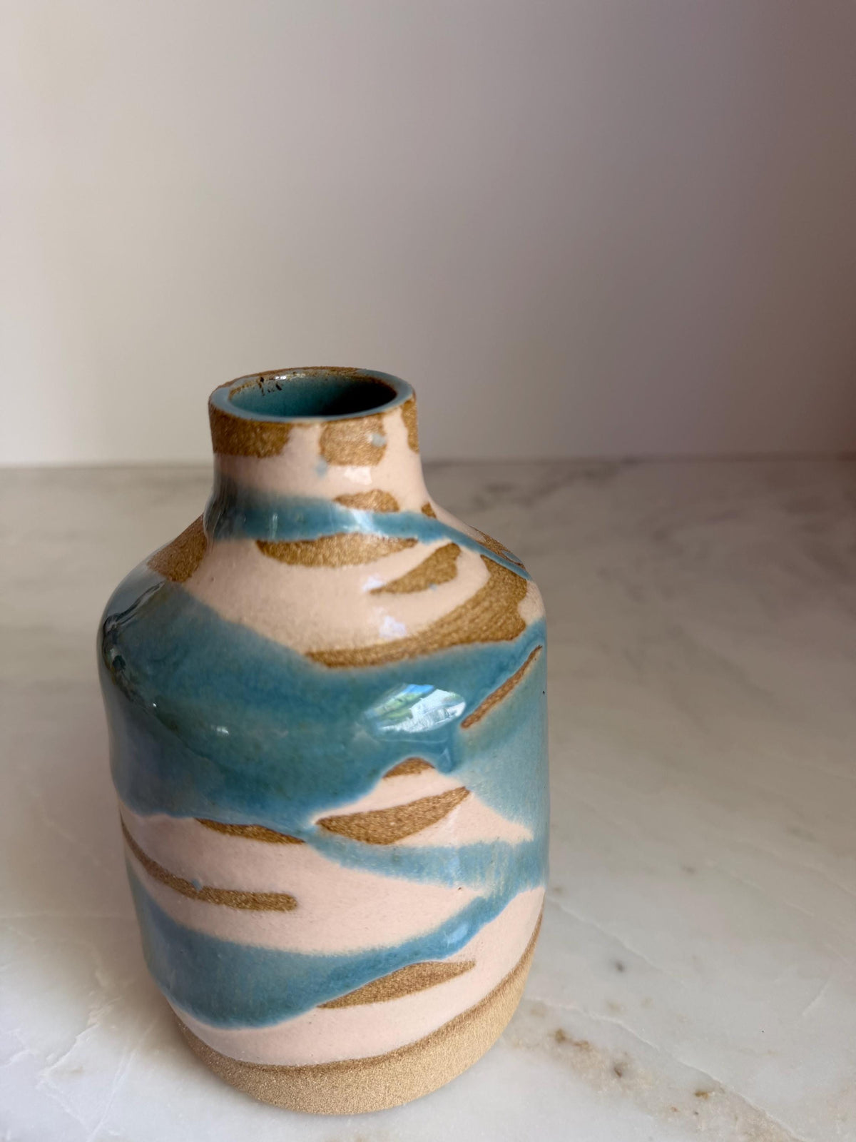 Teal Tide Bud Vase